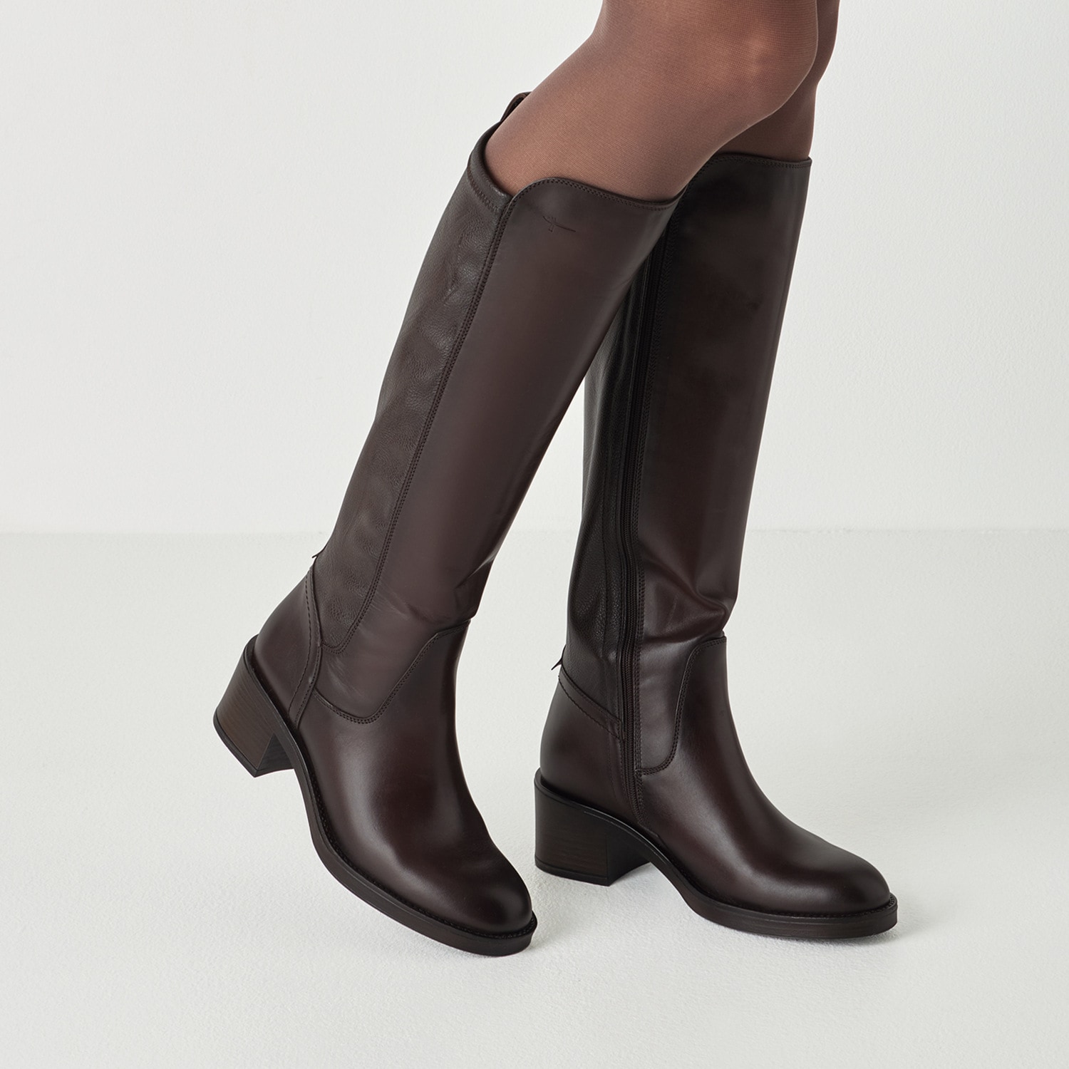 Tamaris Bottes  Blockabsatz, Langschaftstiefel mit T-Logoprägung