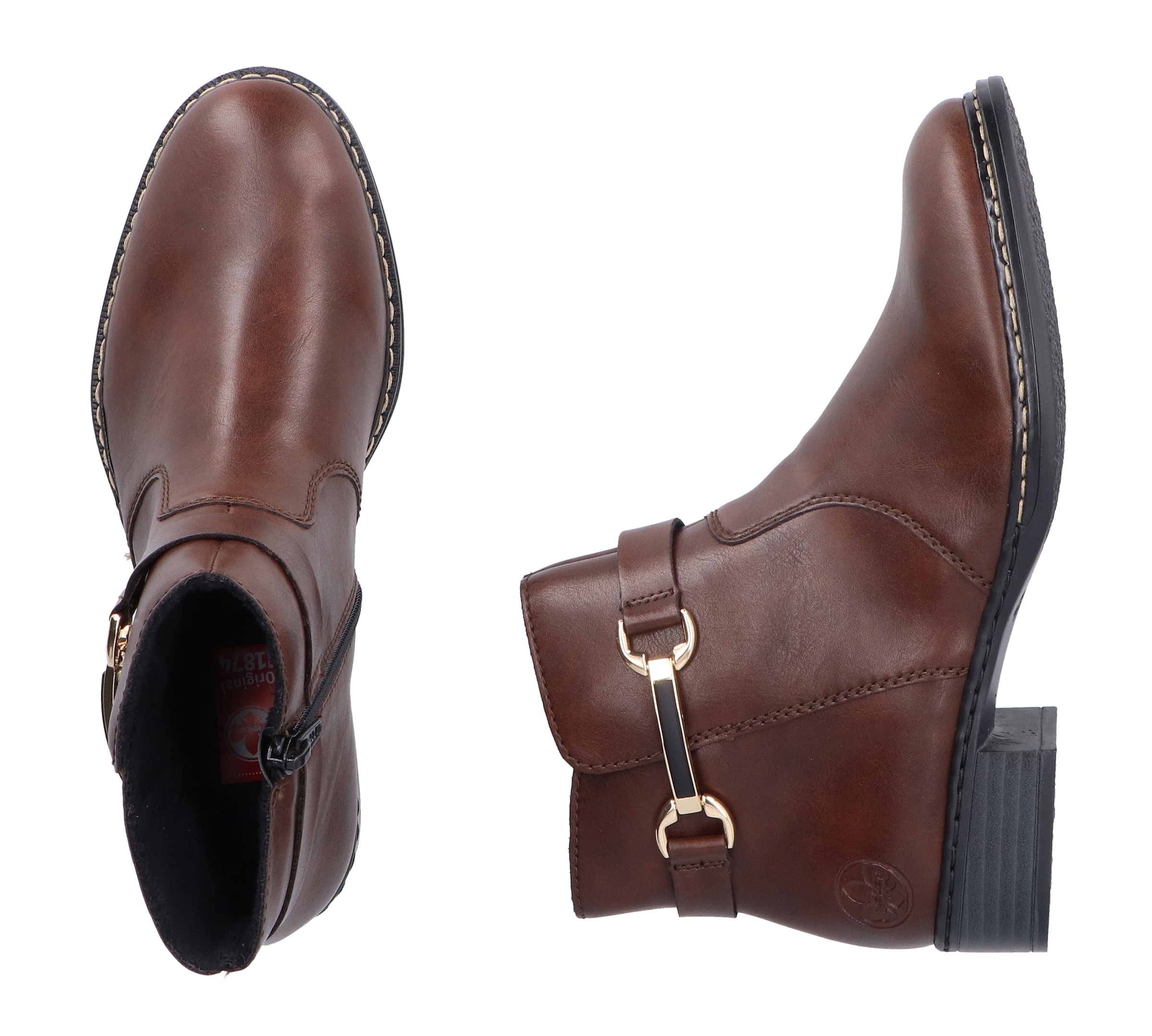Rieker Stiefelette, Business-Stiefelette, Boots, mit Innenreissverschluss, schmale Form