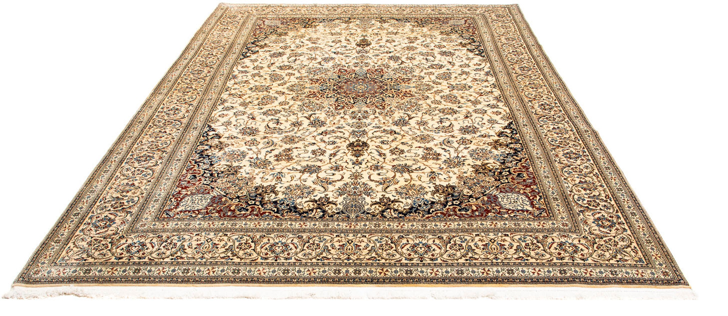 Image of morgenland Orientteppich »Perser - Nain - Premium - 310 x 206 cm - beige«, rechteckig, 6 mm Höhe, Wohnzimmer, Handgeknüpft, Einzelstück mit Zertifikat bei Ackermann Versand Schweiz