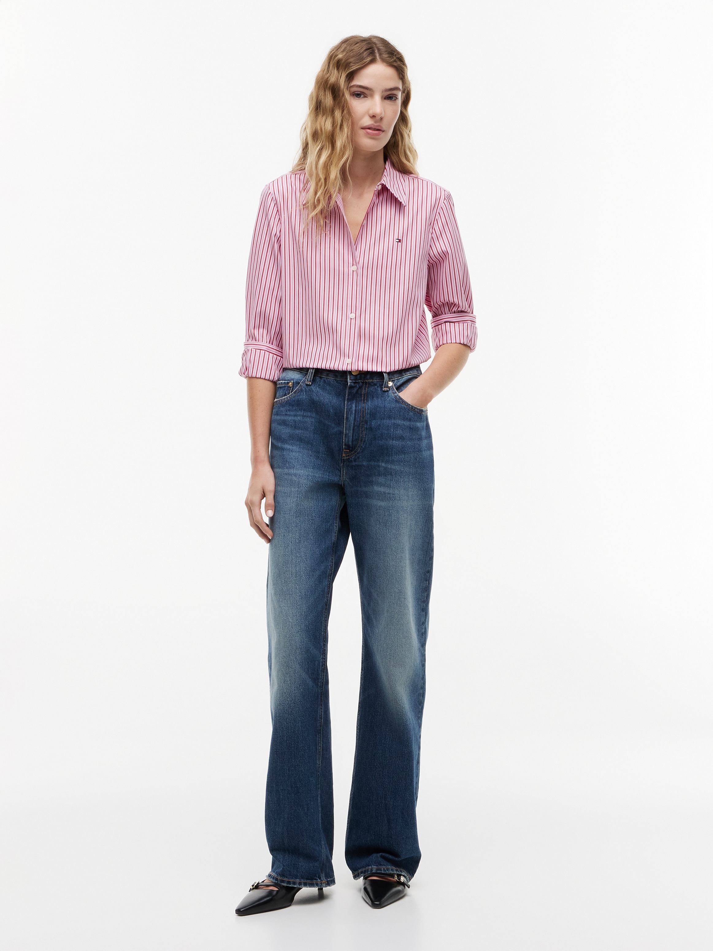 Tommy Hilfiger Hemdbluse »SUMMER POPLIN REGULAR SHIRT« Baumwolle, regular fit, auch in grossen Grössen