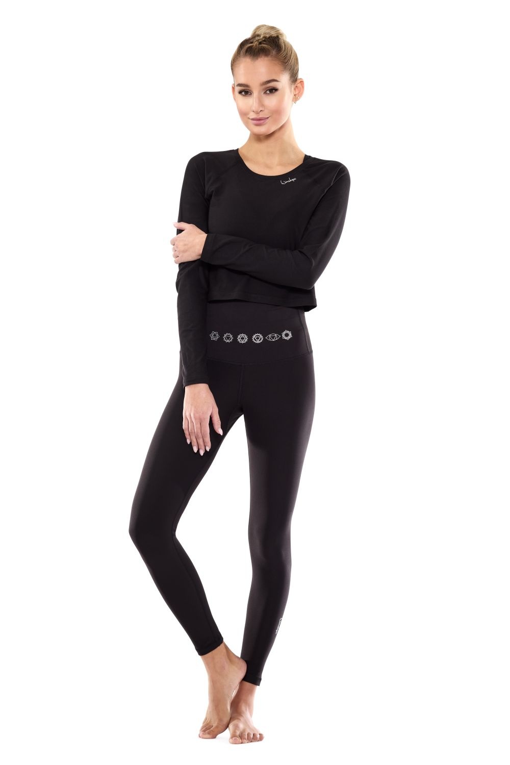 Winshape Leggings »HWL112C-silberfarbenne 7 Chakras«, Bauch-Weg-Effekt durch High Waist-Bund