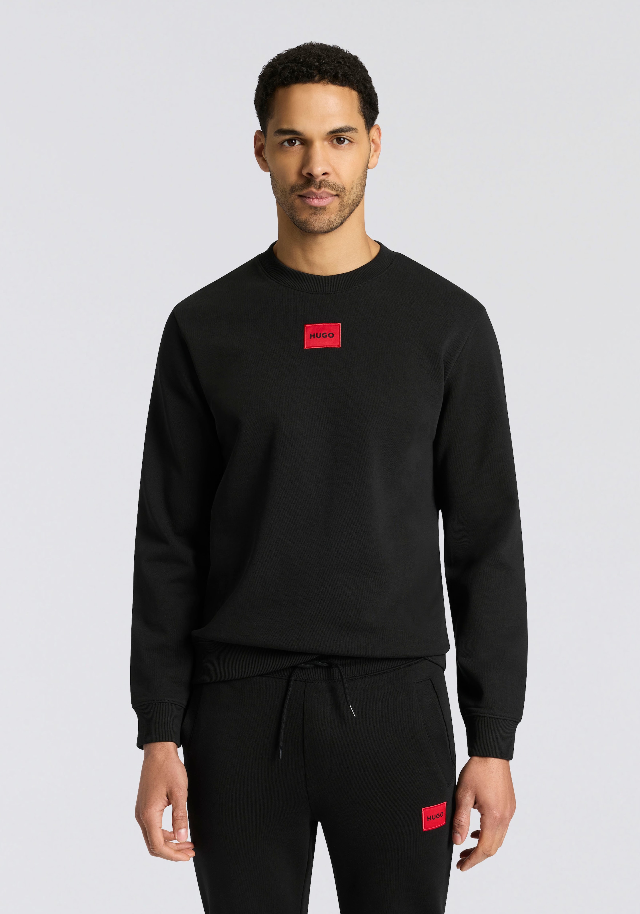Image of HUGO Sweatshirt "Diragol", Rundhalsausschnitt, Regular Fit, HUGO Label