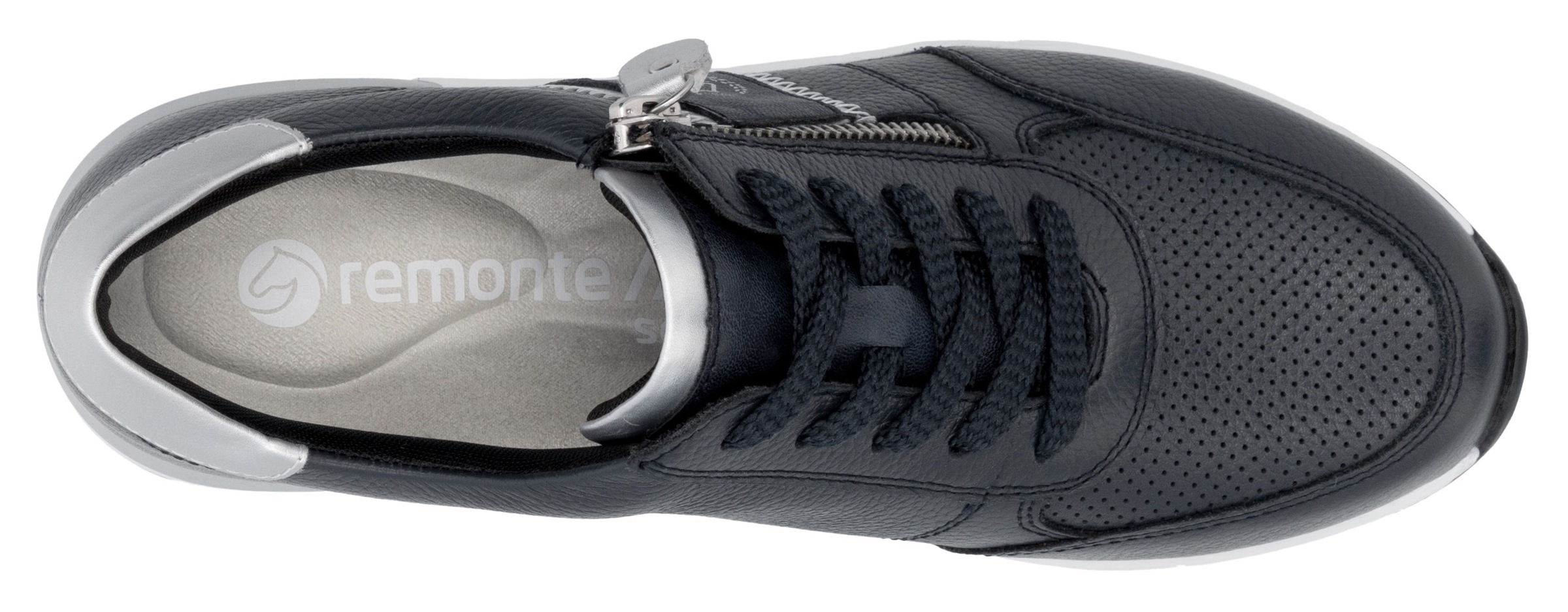 Remonte Baskets compensées  , Freizeitschuh, Halbschuh, Schnürschuh mit Metallic-Kontrastbesätzen