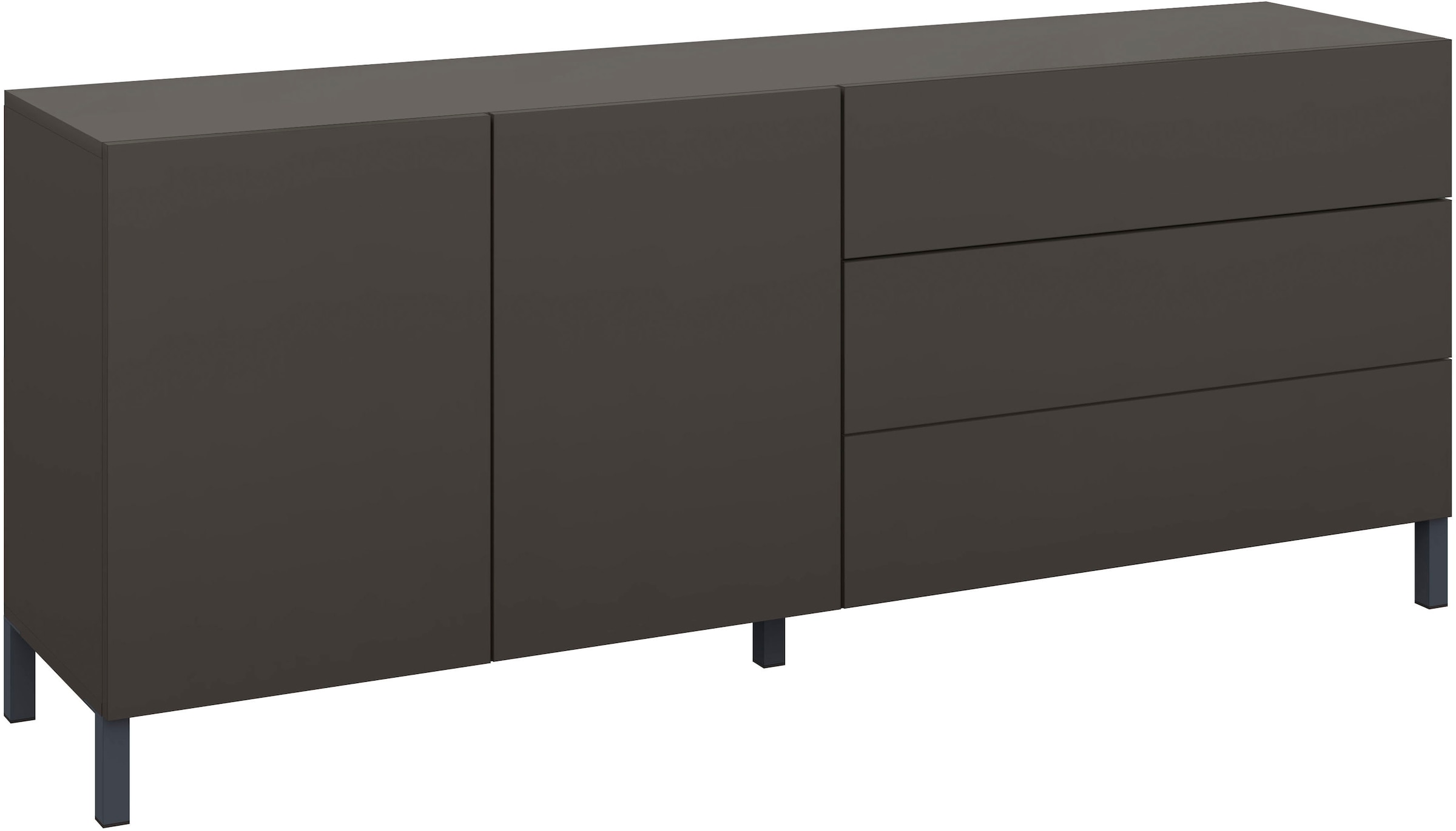 borchardt Möbel Buffet »Sophia, Kommode mit Metallfüssen, 3 Schubkästen, Breite 152 oder 190 cm« 152 ou 190 cm, beaucoup d'espace de rangement, sans poignées, pratique, plusieurs tailles,