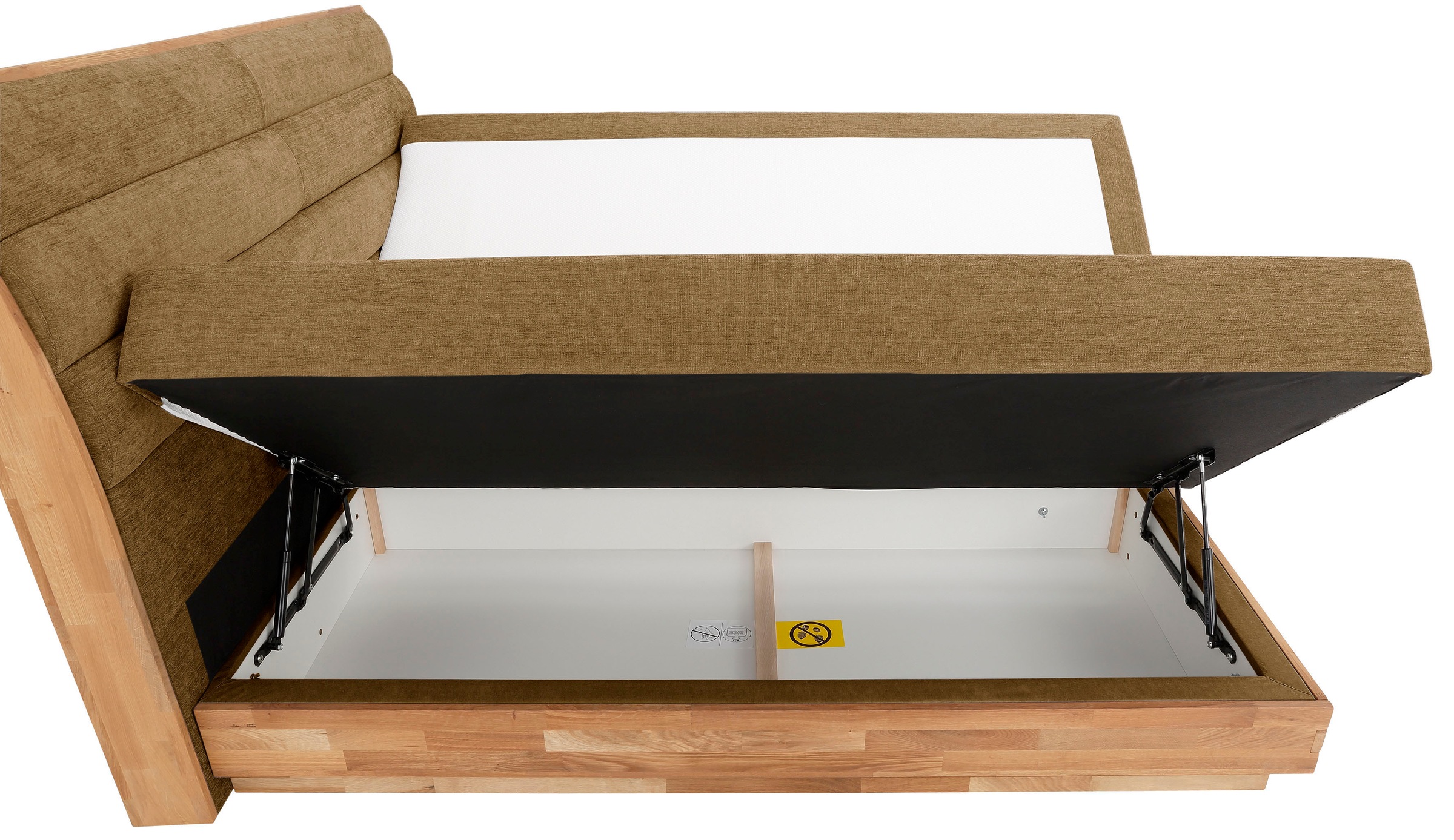 GOODproduct Boxspringbett »Jenna«, ohne LED-Beleuchtung, mit zertifizierten, recycelten Bezugsstoffen
