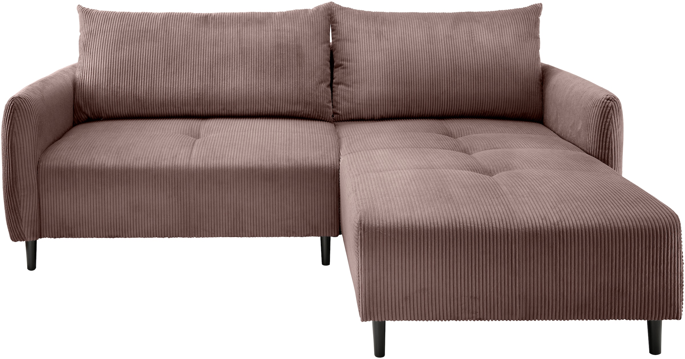 INOSIGN Ecksofa »Mara, L-Form, aktueller Cord Bezug und tolle Farben, schmale Armlehnen«, whlw. mit Bettfunktion,Recamiere links/rechts montierbar, Breite 238cm