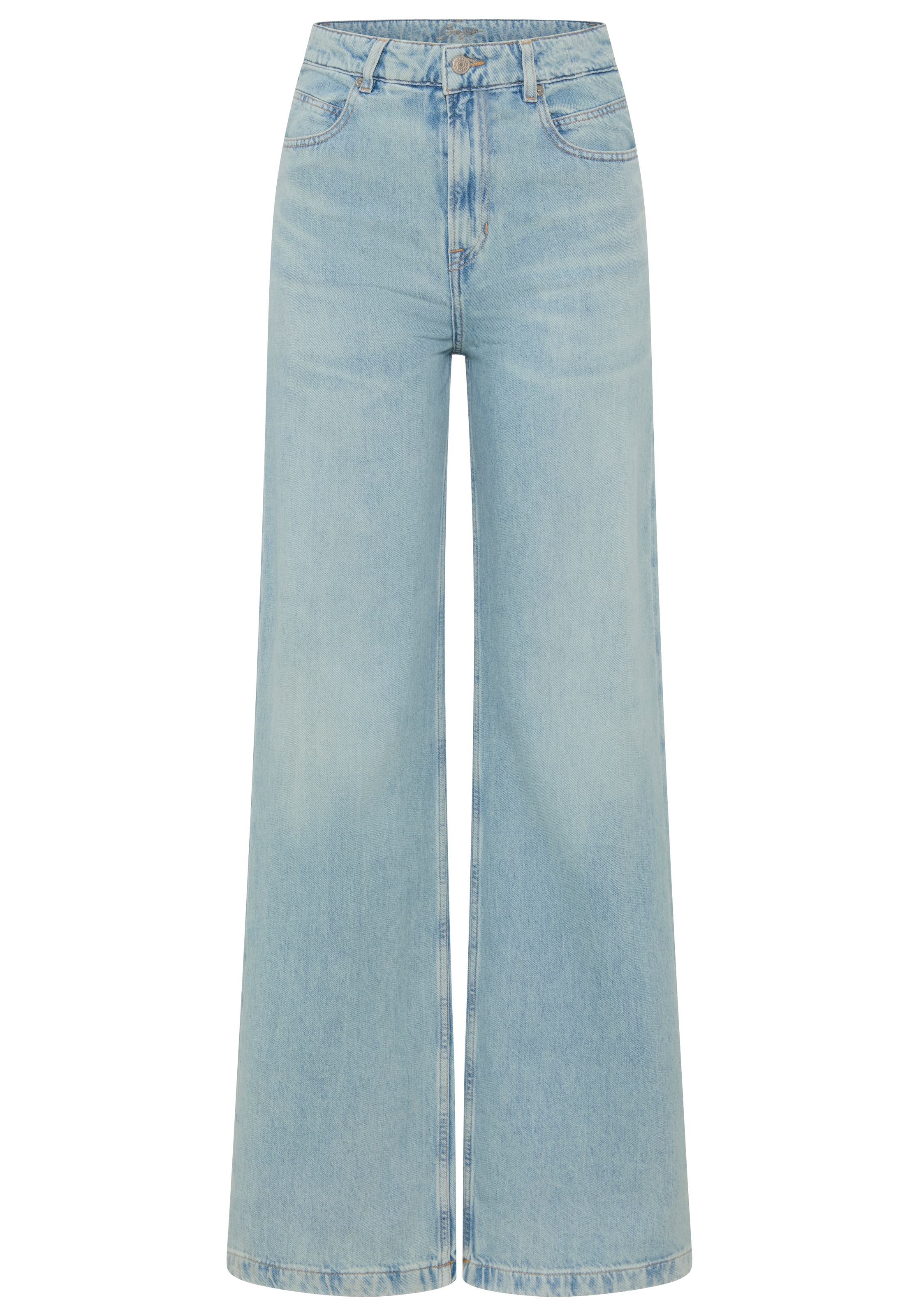 Image of BOSS ORANGE Weite Jeans "MARLENE HR 12.0 Premium Damenmode" mit hohem Bund, Wide Leg