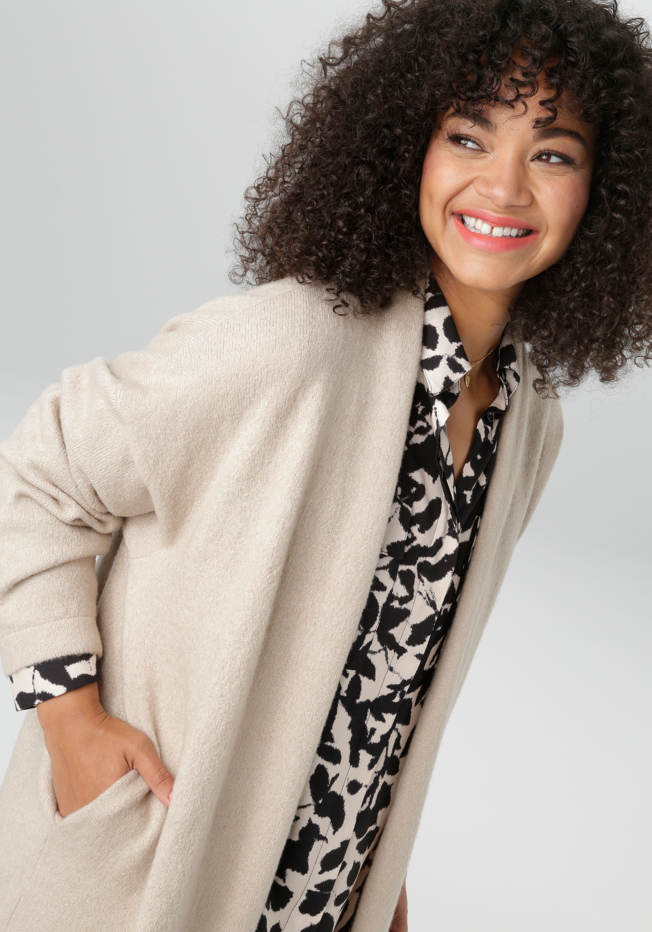 Aniston PLUS Veste en tricot in kuscheliger Qualität