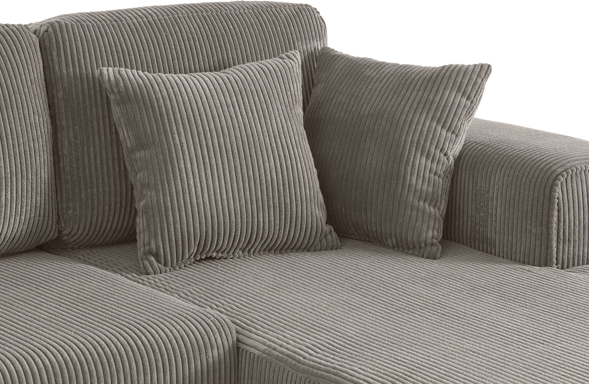 Home affaire Ecksofa »Györ«, L-Form, wahlweise mit Bettfunktion und Bettkasten incl. 2 Zierkissen