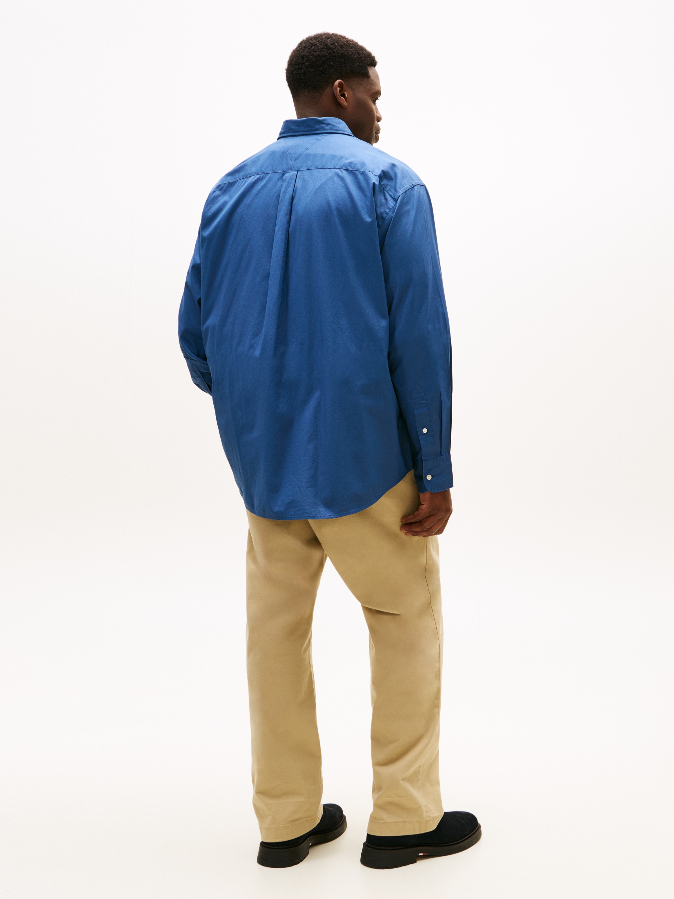 Tommy Hilfiger Big & Tall Chemise à manches longues »BT - FLEX POPLIN SOLID« Grosse Grössen, Button-down-Kragen, regular fit