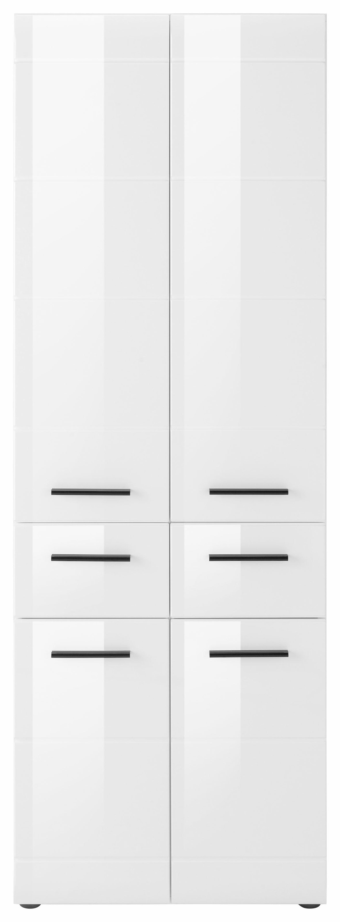 welltime Hochschrank »Sovana« Breiter Badezimmerschrank mit 2 Schubladen und 12 Fächern