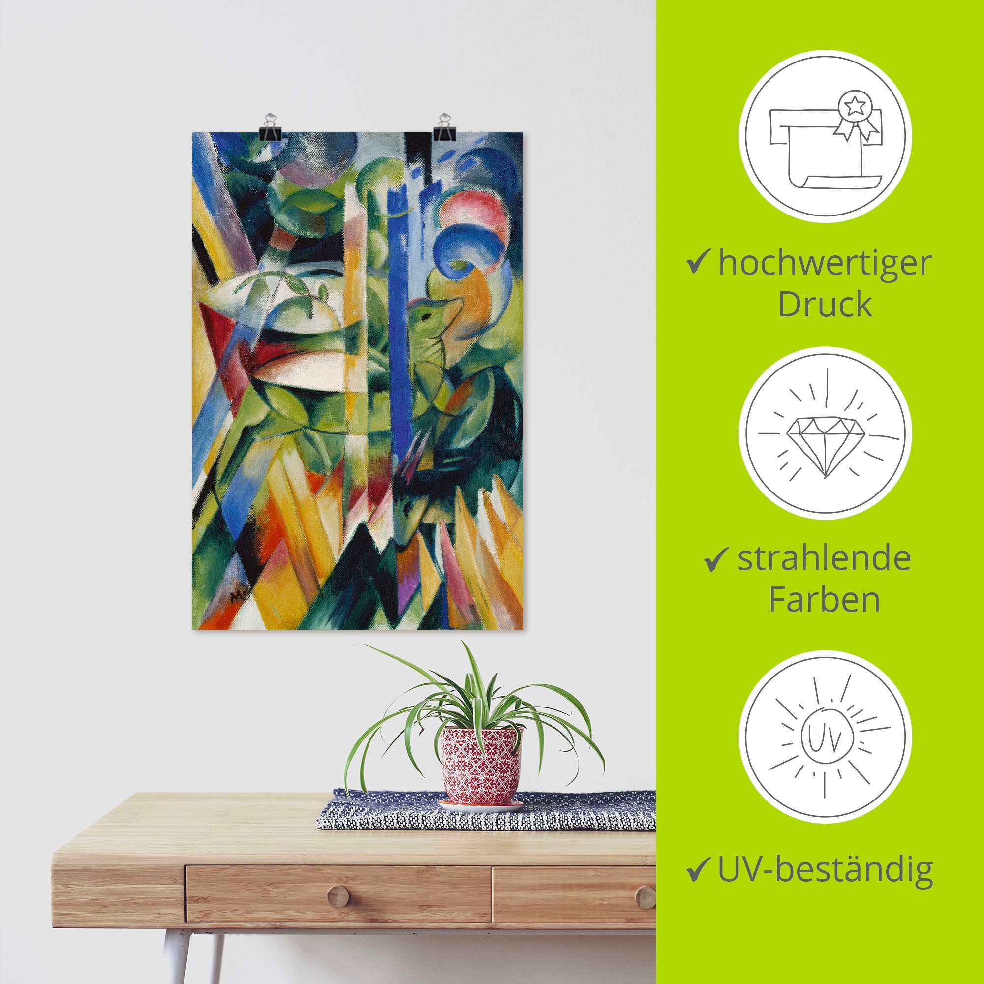 Artland Impression d'art »Die kleinen Bergziegen. 1914.« 1 cuis tlg. als Alubild, Leinwandbild, Wandaufkleber oder Poster in versch. Grössen