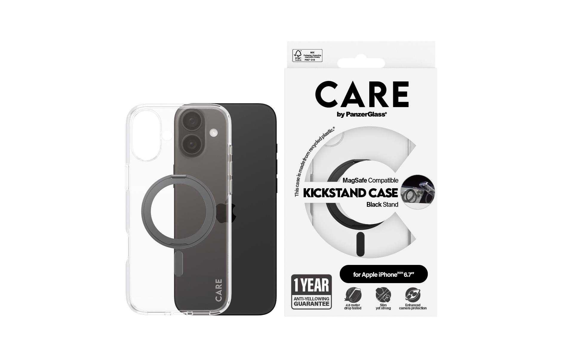 CARE by PanzerGlass Couverture arrière »Feature Kickstand iPhone 16 Plus«