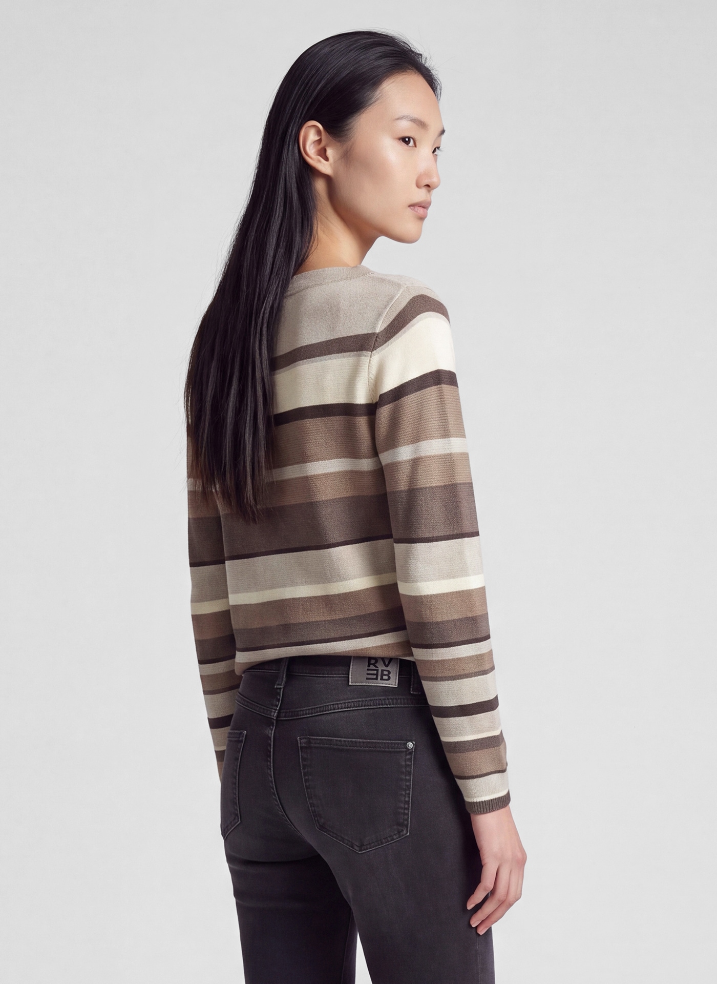 Rabe Strickpullover im Streifen-Look