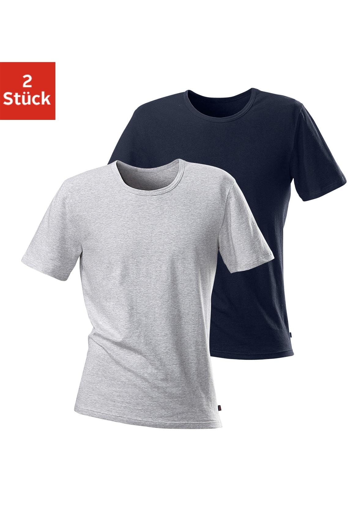 H.I.S T-Shirt, (2er-Pack), mit Rundhalsausschnitt perfekt als Unterziehshirt