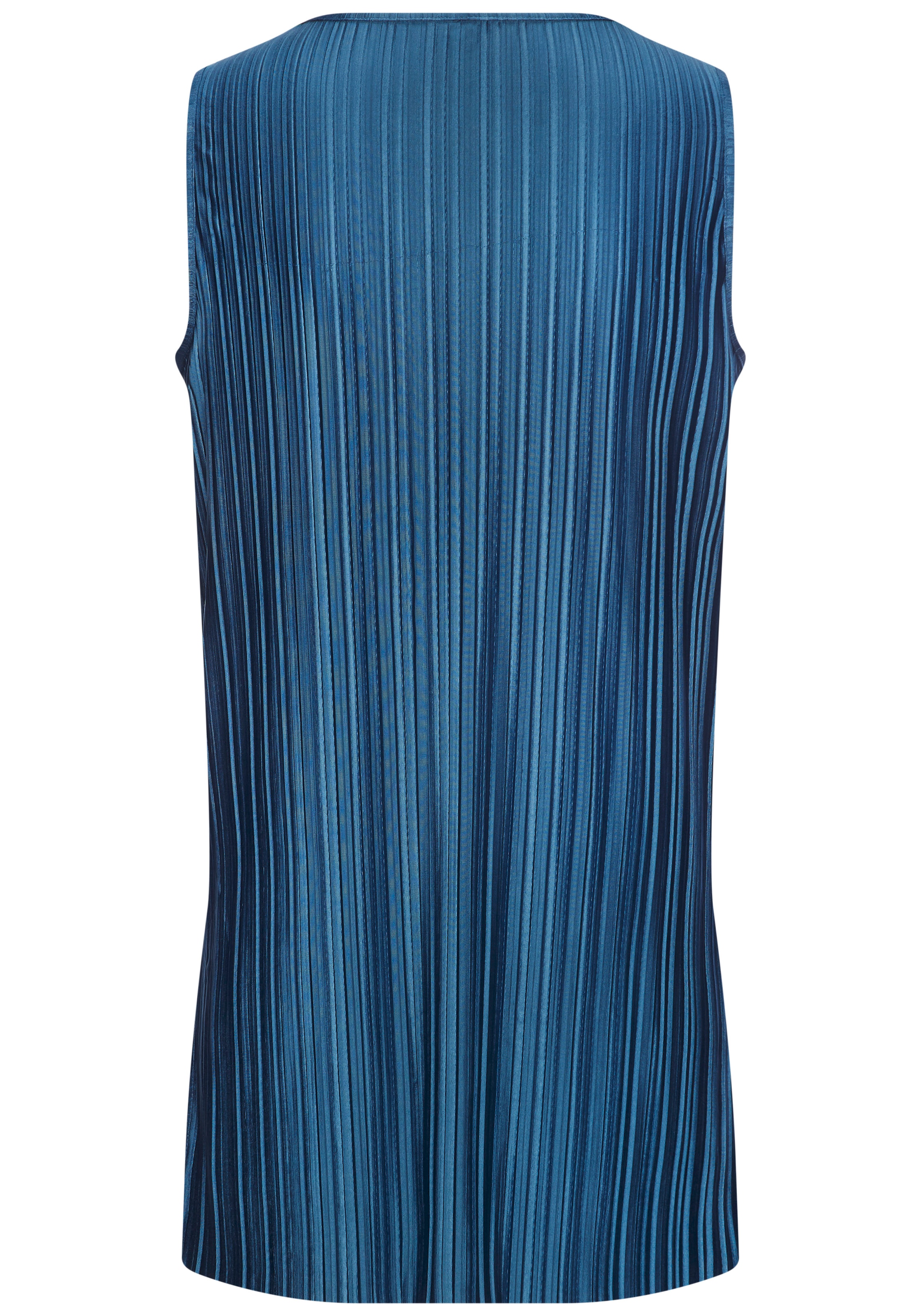 LASCANA Top long aus schimmernder Ware mit Plisseefalten