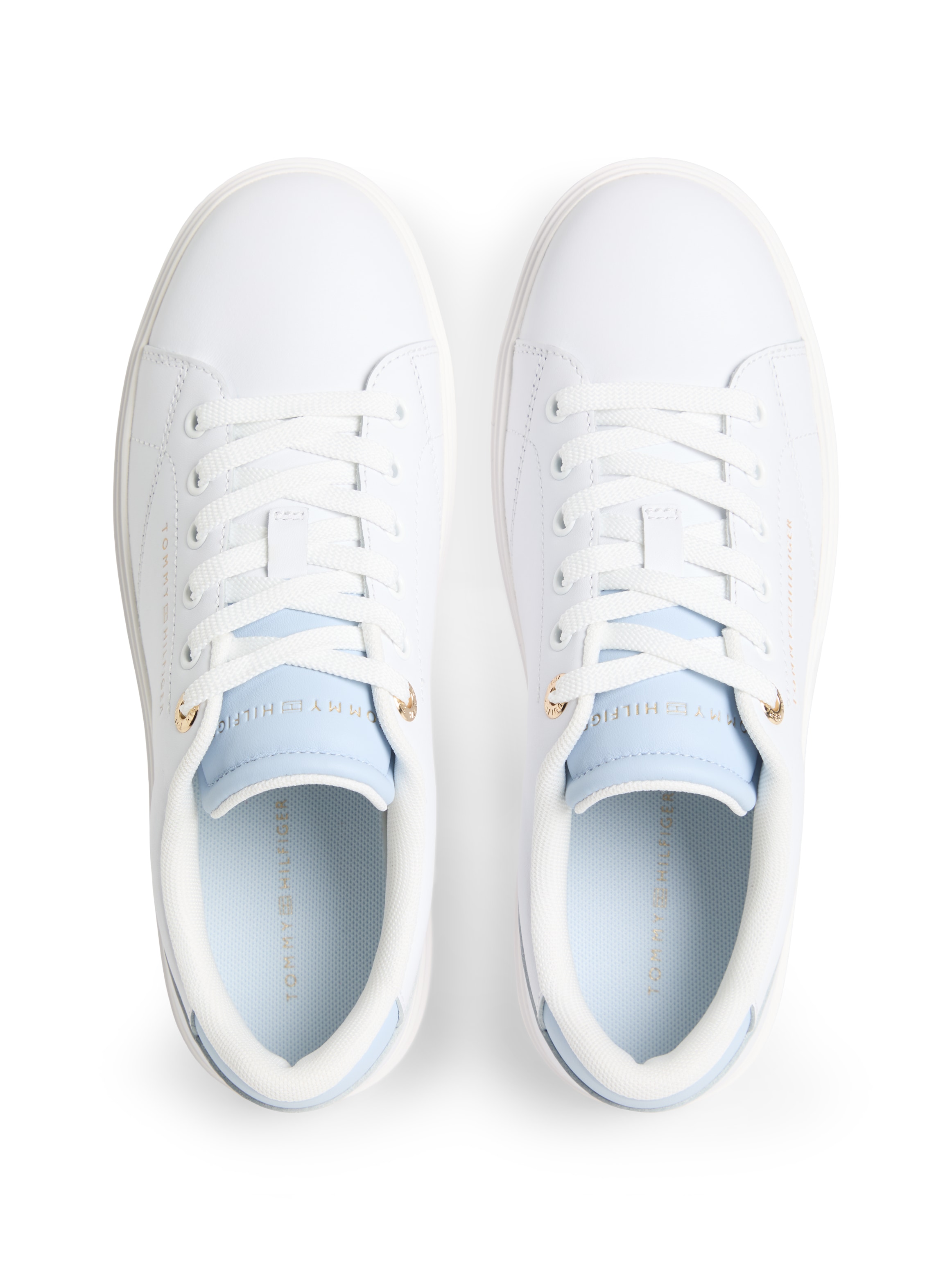 Tommy Hilfiger Baskets à plateforme »TH CHIC SNEAKER«  chaussure de loisirs, chaussure basse, chaussure à lacets avec coutures décoratives