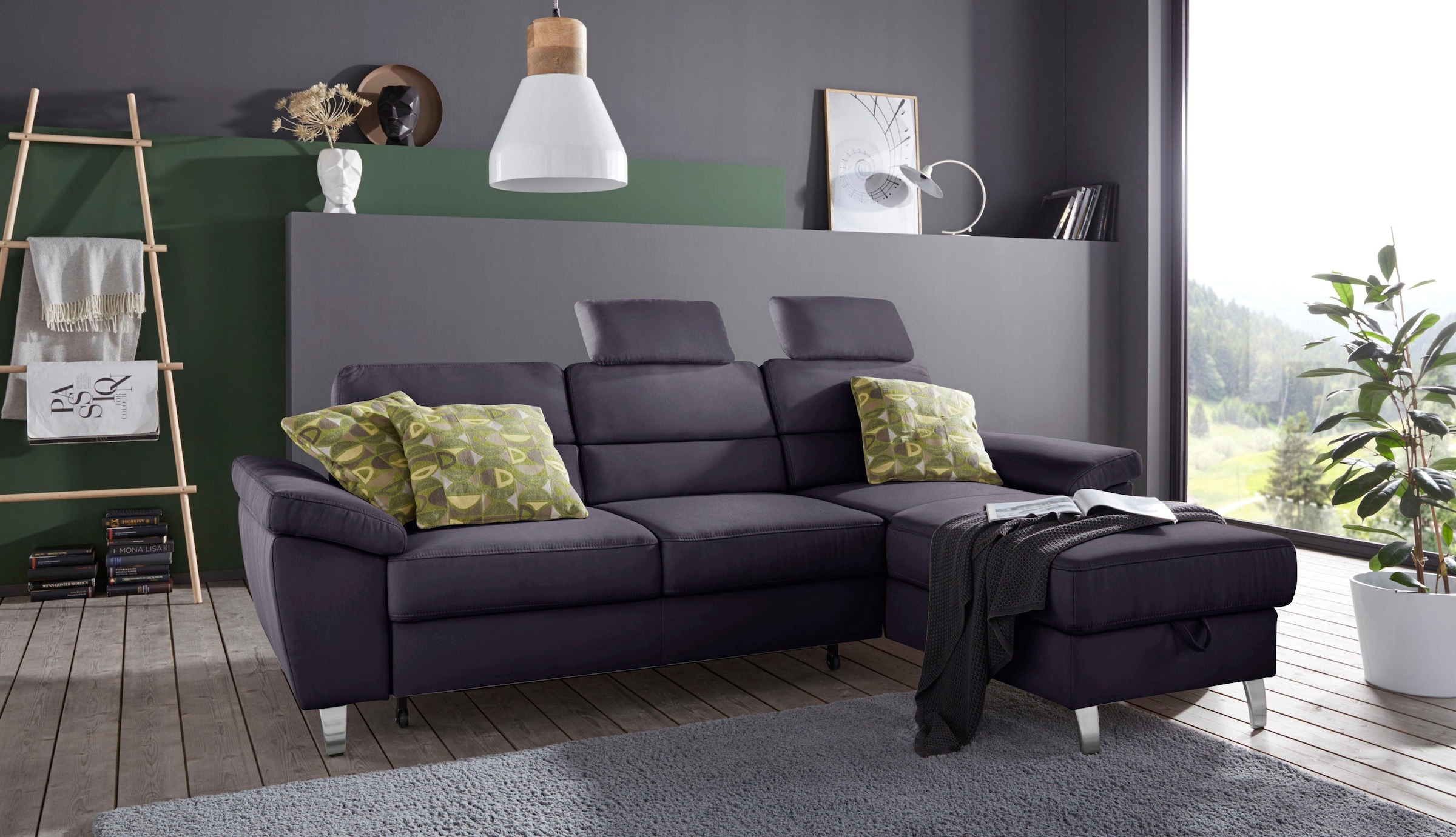 sit&more Ecksofa »Sorano L-Form«, wahlweise mit Bettfunktion und Bettkasten