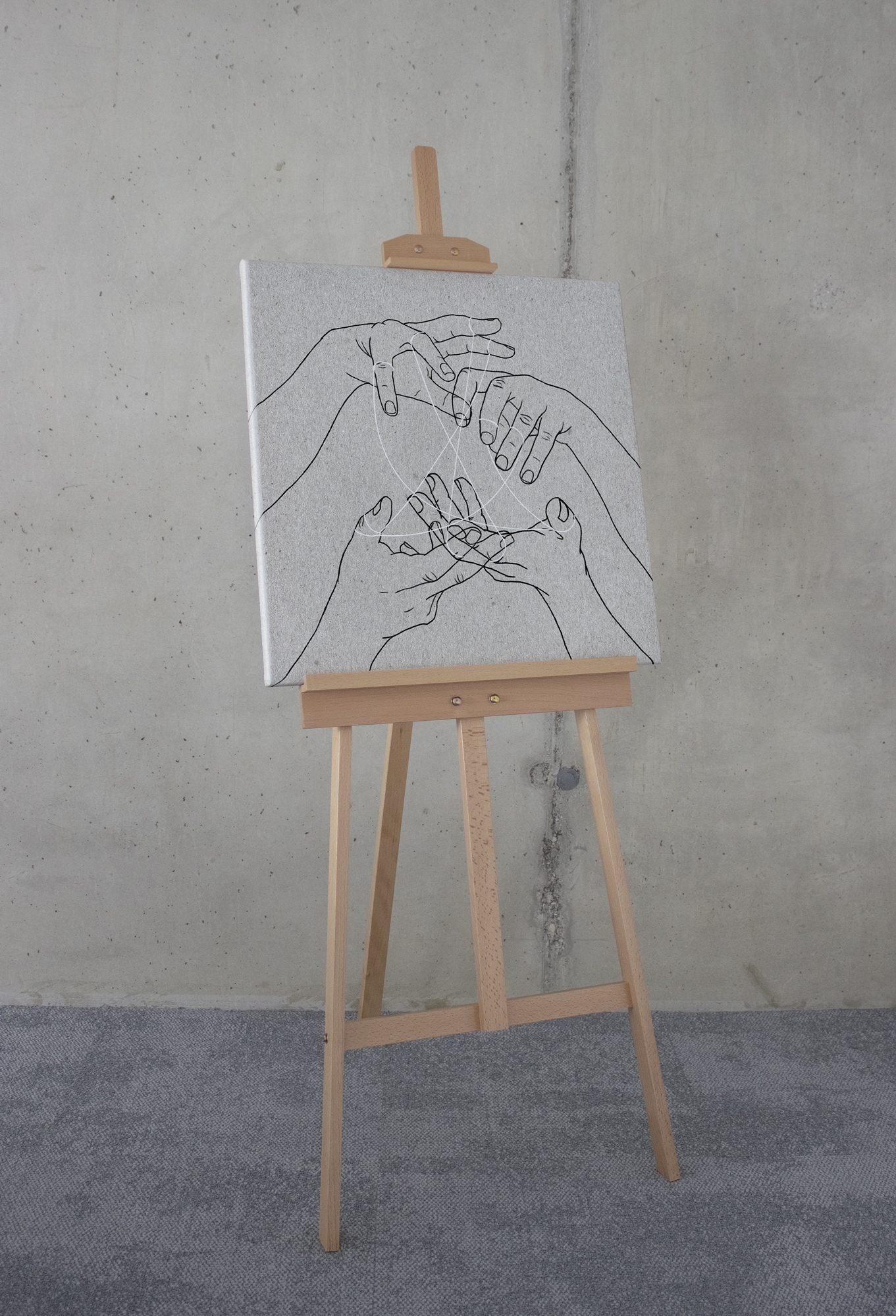 Komar Leinwandbild »Puppet Show - Grösse 60 x 60 cm«, Natur, (1 St.), Keilrahmenbild mi Echtholzrahmen