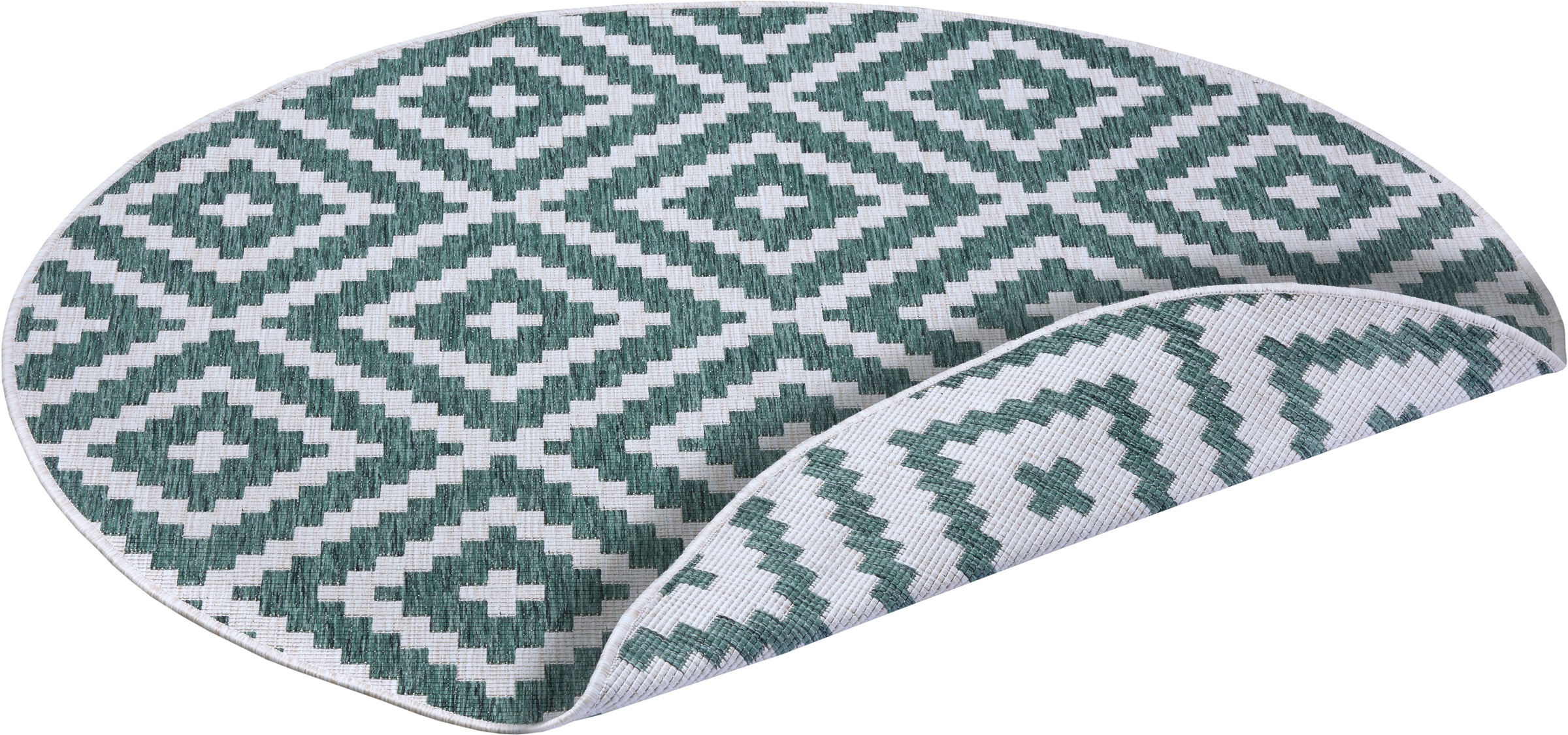 Image of my home Teppich »Ronda«, rechteckig, 5 mm Höhe, In-und Outdoor Teppich, Sisal-Optik, Flachgewebe, Wendeteppich, rund, Wetterfest & UV-beständig, geometrisches Design, Boho, idealer Teppich für Balkon, Terrasse, Wintergarten, Küche, Esszimmer bei Ackermann