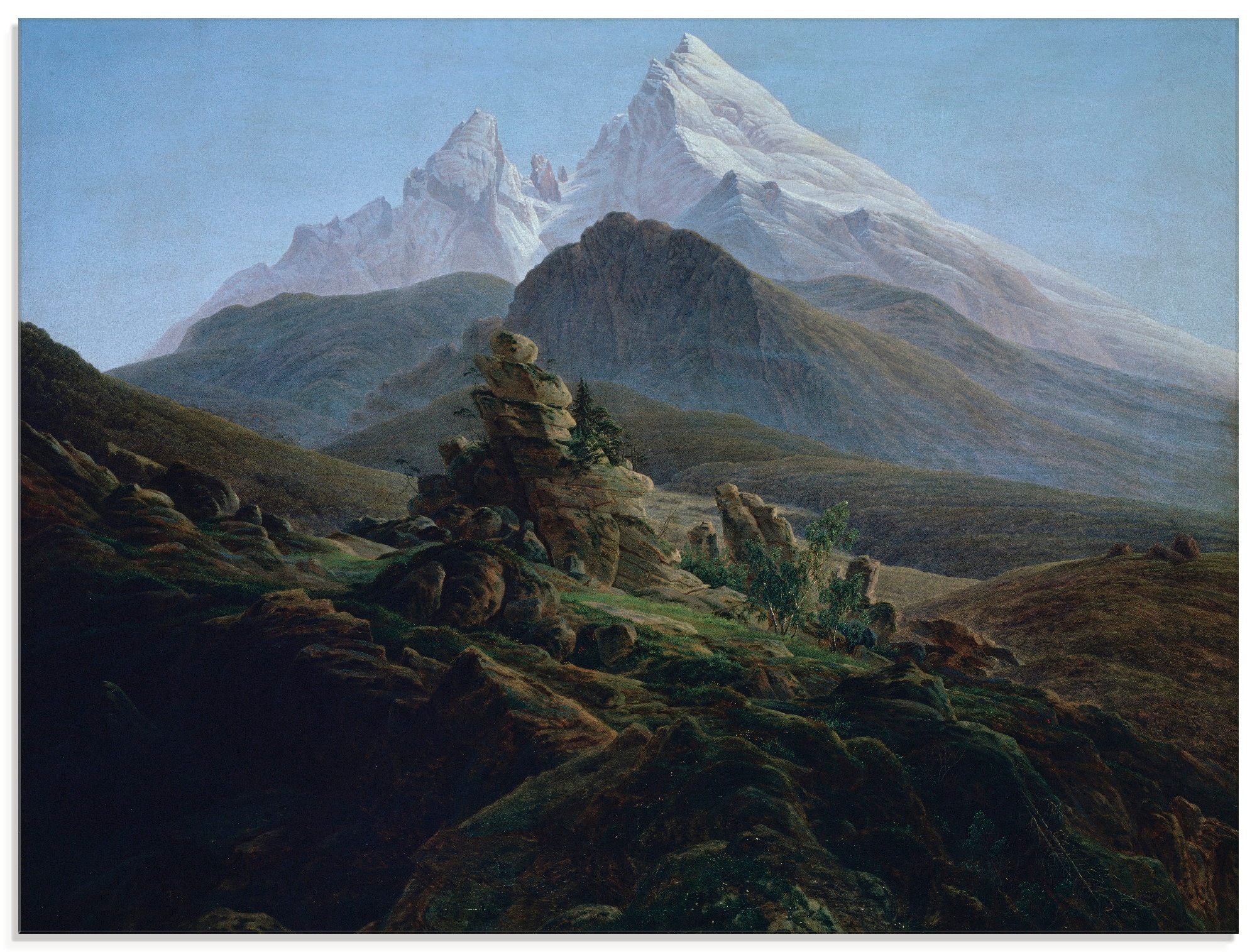 Image of Artland Glasbild »Der Watzmann. Um 1824«, Berge, (1 St.) bei Ackermann Versand Schweiz
