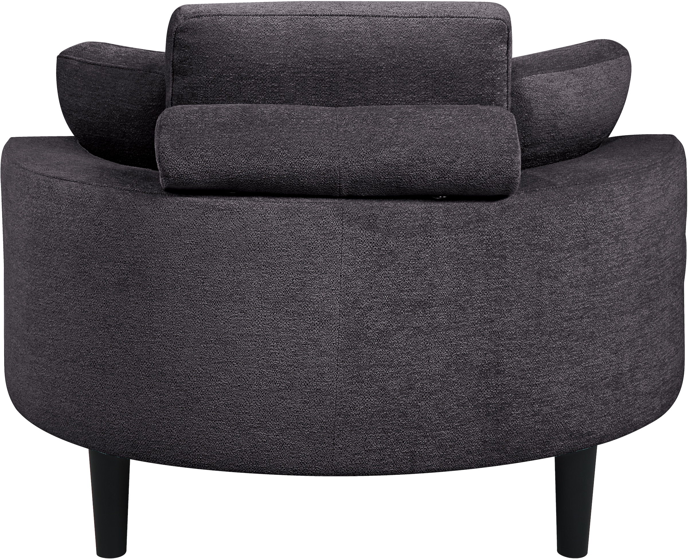 ATLANTIC home collection Loveseat »Ravi«, XXL- Sessel, inklusive Stauraumhocker, Rückenkissen & drei Zierkissen
