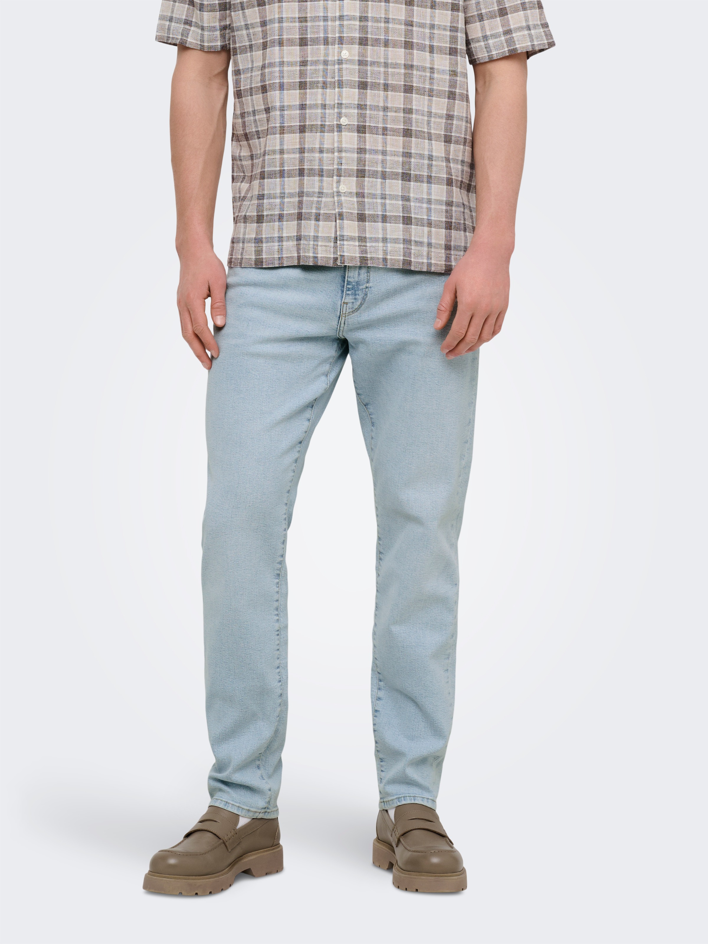 Image of ONLY & SONS Straight-Jeans "ONSWEFT REGULAR WB 0021 TAI DNM NOOS" im 4-Pocket-Style