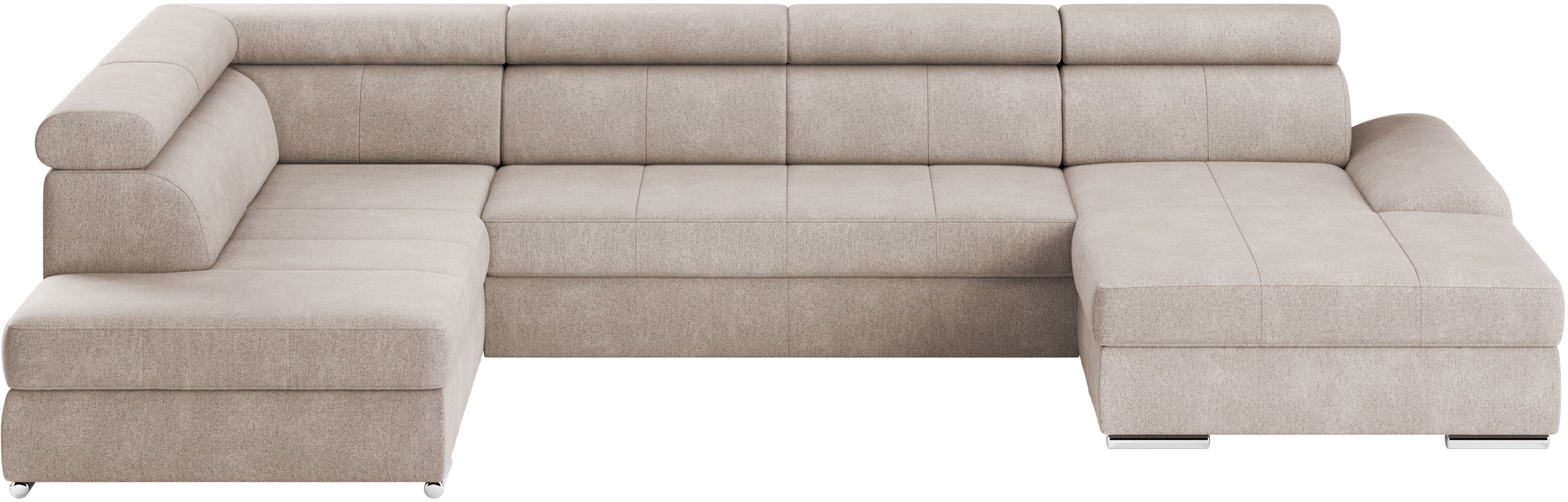 sit&more Wohnlandschaft »U-Form«, mit verstellbaren Kopfteilen, wahlweise mit Bettfunktion