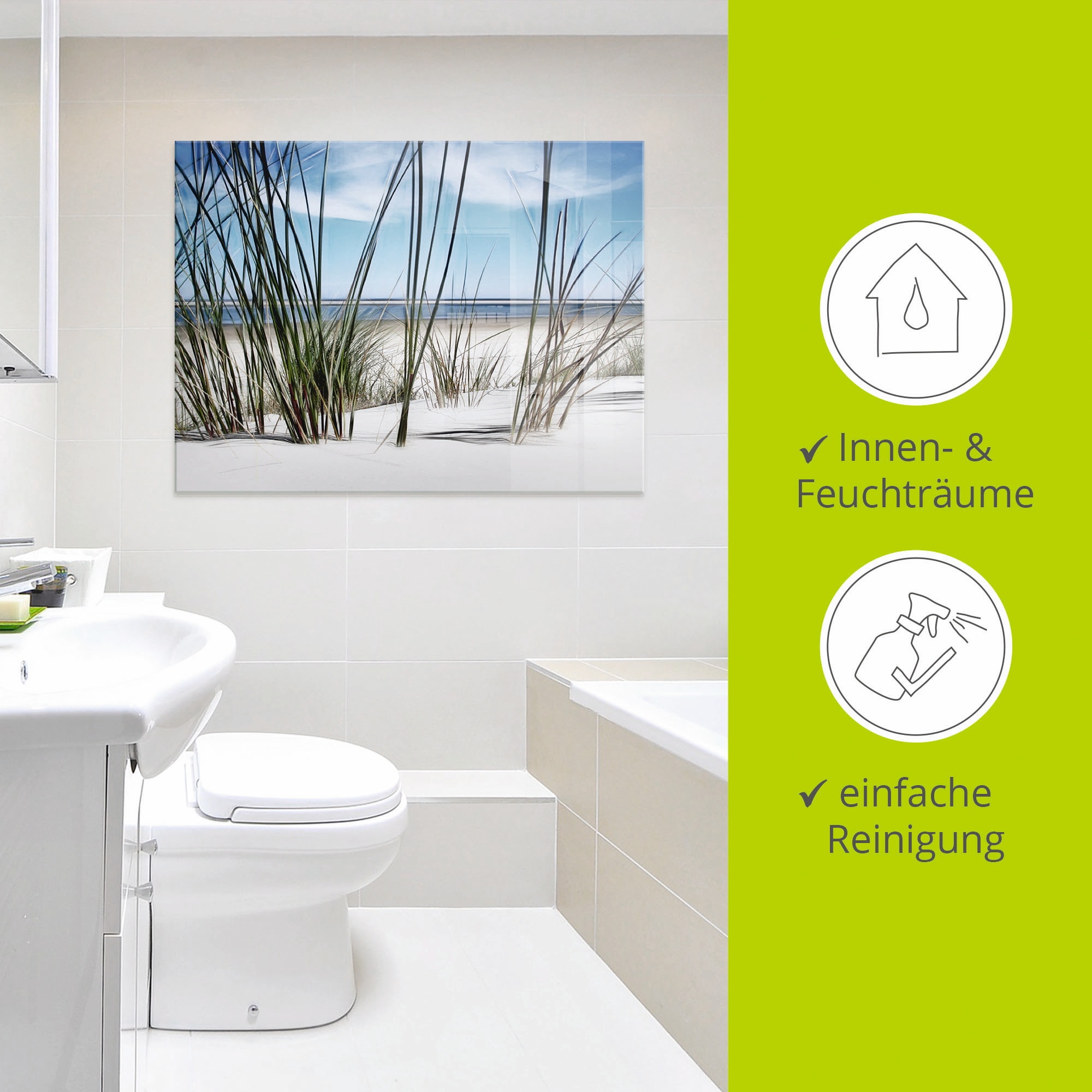 Artland Tableau en verre »Düne« 1 cuis tlg. in verschiedenen Grössen