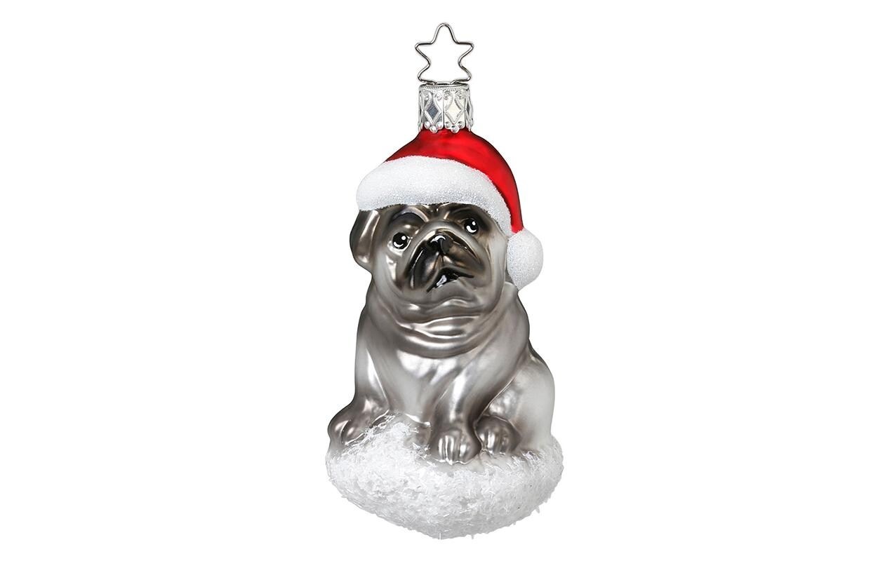 Image of INGE-GLAS Weihnachtsfigur "Hund grau,"
