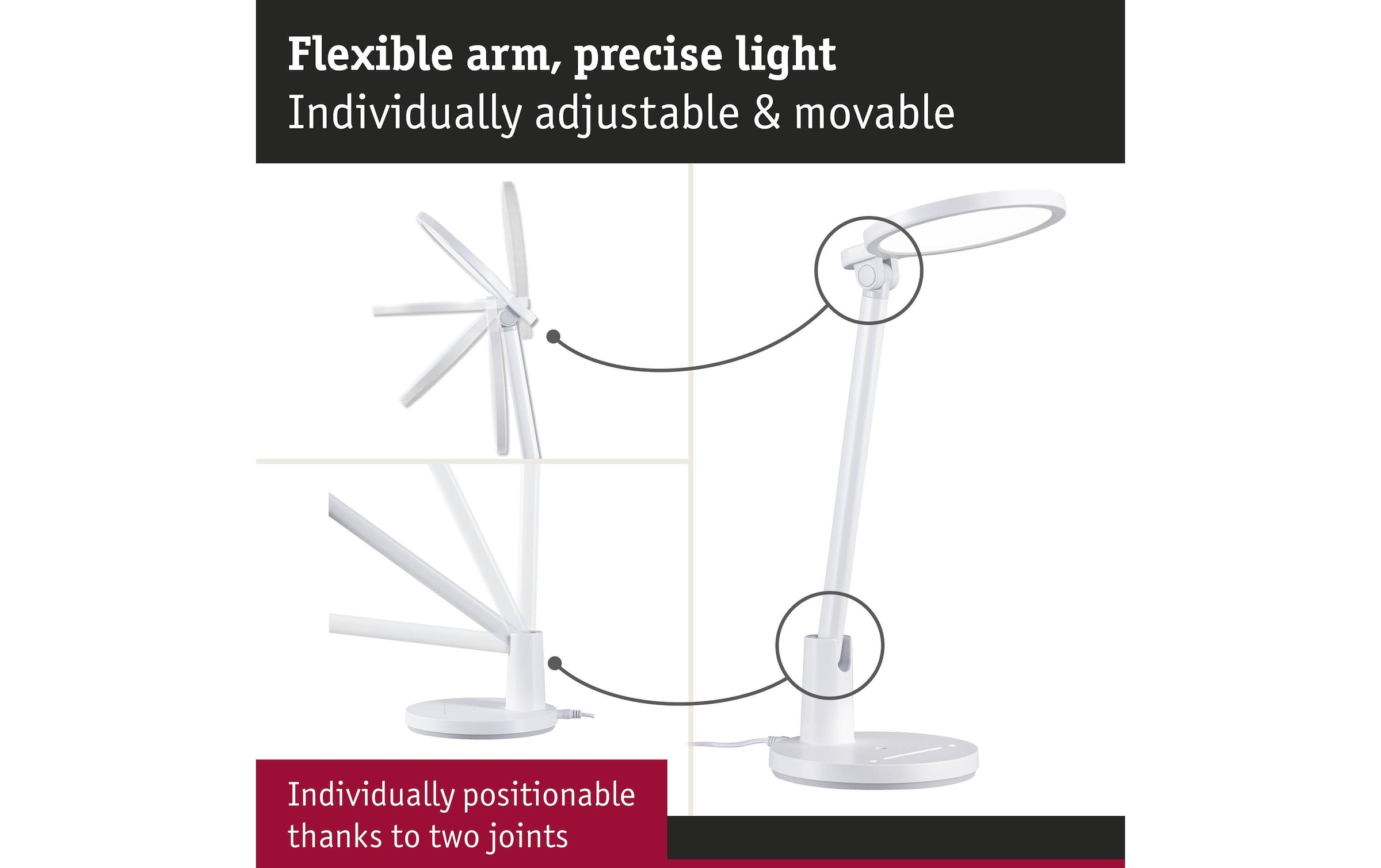 Paulmann LED Schreibtischlampe »Paulmann Schreibtischleuchte Schreibtischleuchte« LED-Modul warmweiss
