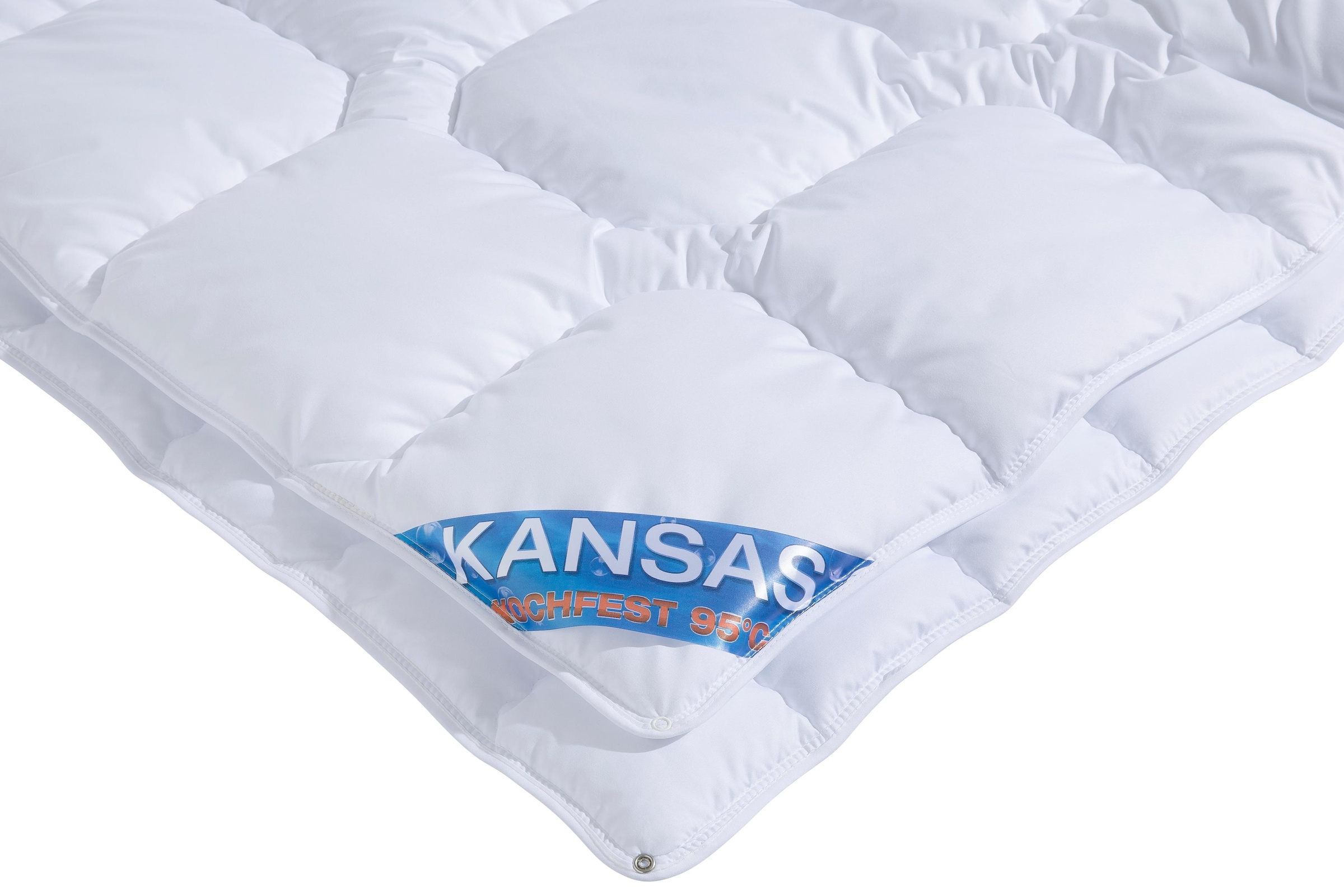 f.a.n. Schlafkomfort Microfaserbettdecke »Kansas«, 4-Jahreszeiten, Füllung Polyesterfaser, Bezug 100% Polyester, (1 St.), Bettdecke in 135x200 cm und weiteren Grössen, für Sommer oder Winter