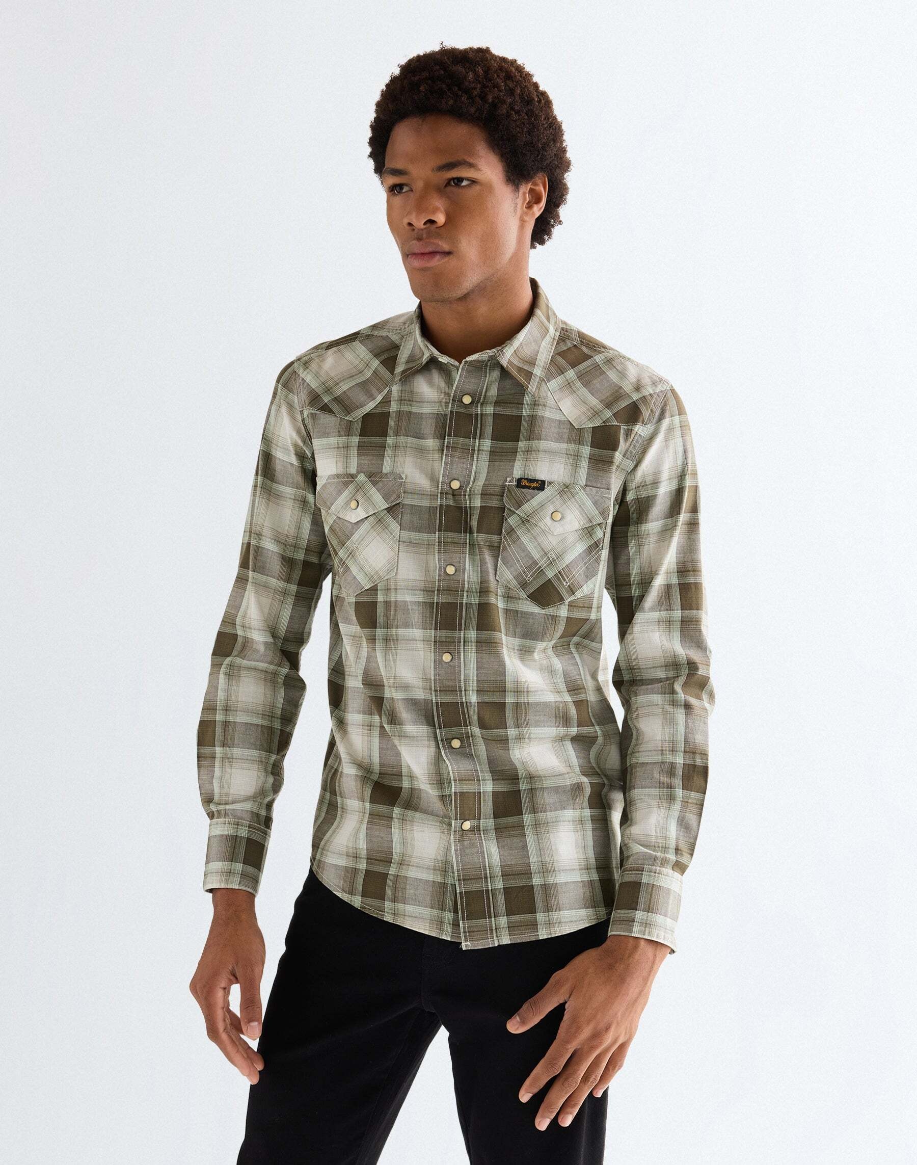 Wrangler Langarmhemd »WRANGLER Langarmhemd Western«