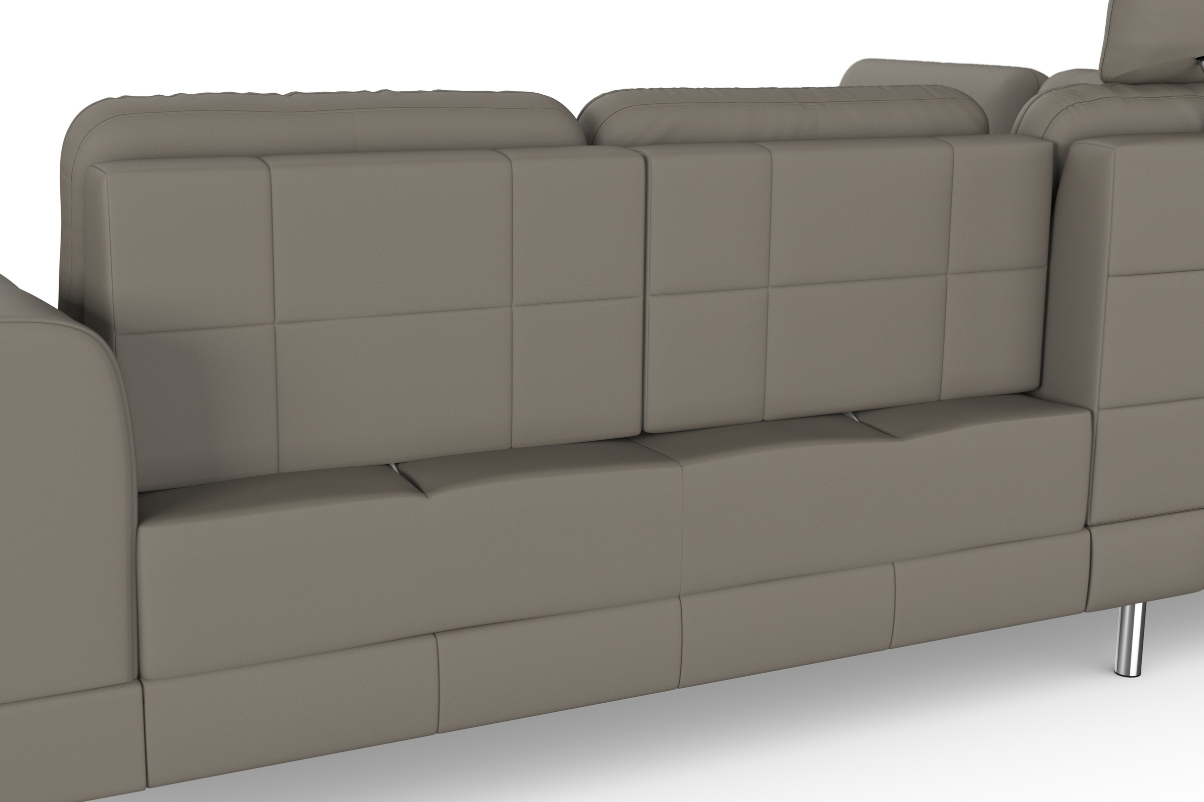 sit&more Ecksofa »Bendigo L-Form«, inklusive Sitztiefenverstellung, Bodenfreiheit 12 cm, in 2 Fussfarben