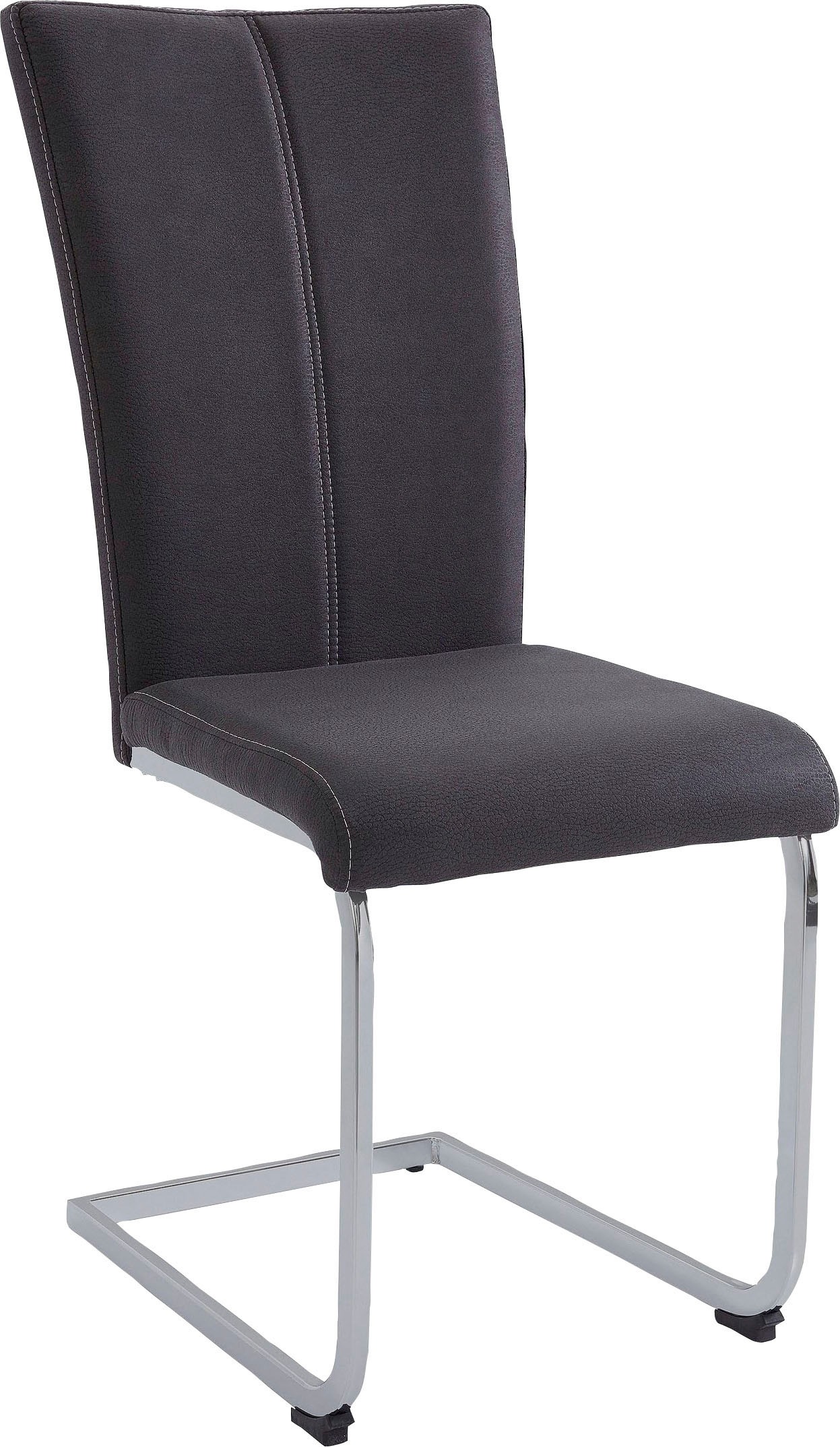 Home affaire Freischwinger »Nils«, (Set), 2 St., Luxus-Microfaser Lederoptik, Stuhl belastbar bis 120 Kg, Gestell Metall im Chrom-Look oder Schwarz