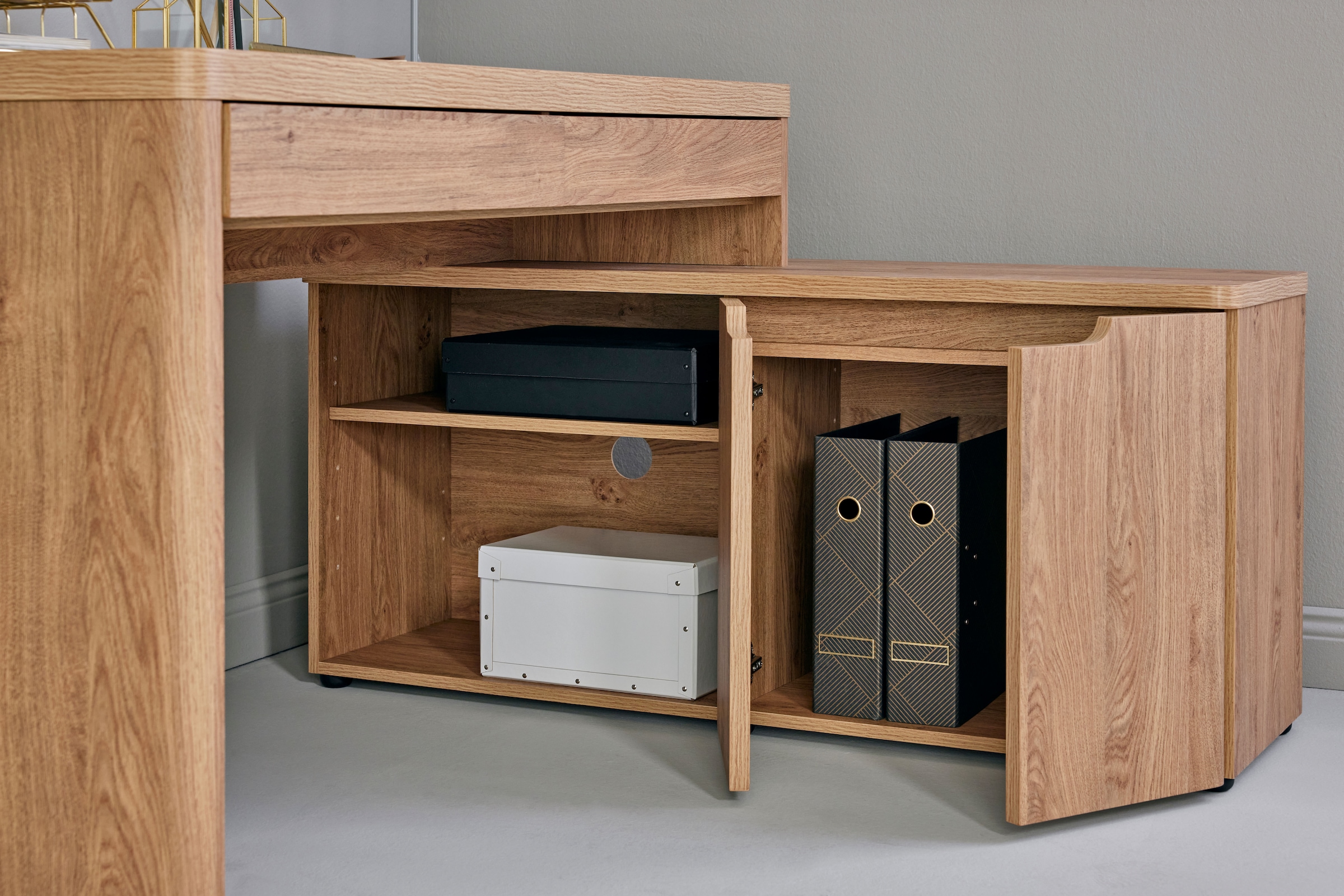 Jahnke Bureau d'angle »LIBRE C 155 E« 1 cuis tlg. montage réversible, largeur env. 140 cm
