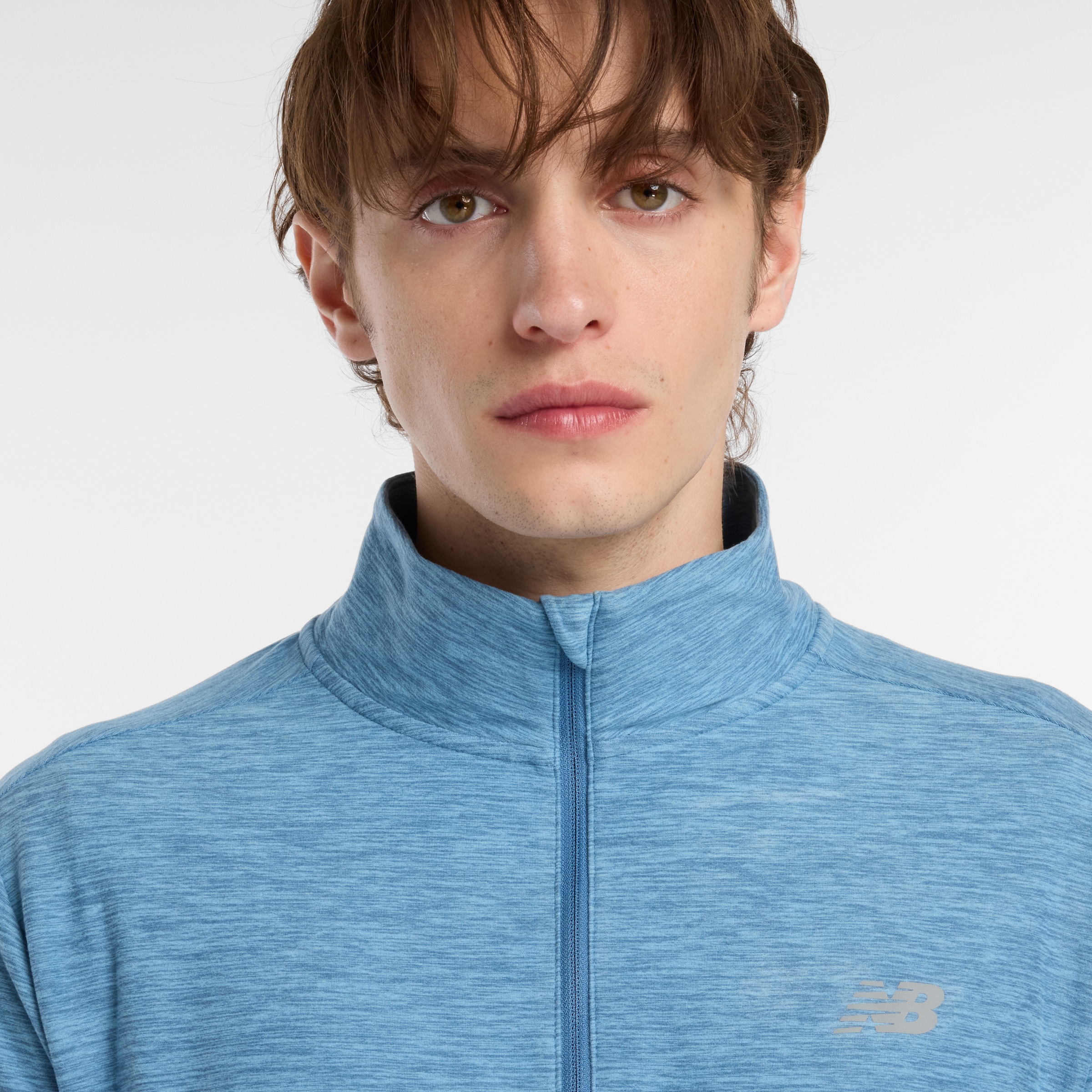 New Balance Laufshirt »Space Dye 1/4 Zip«, mit Label