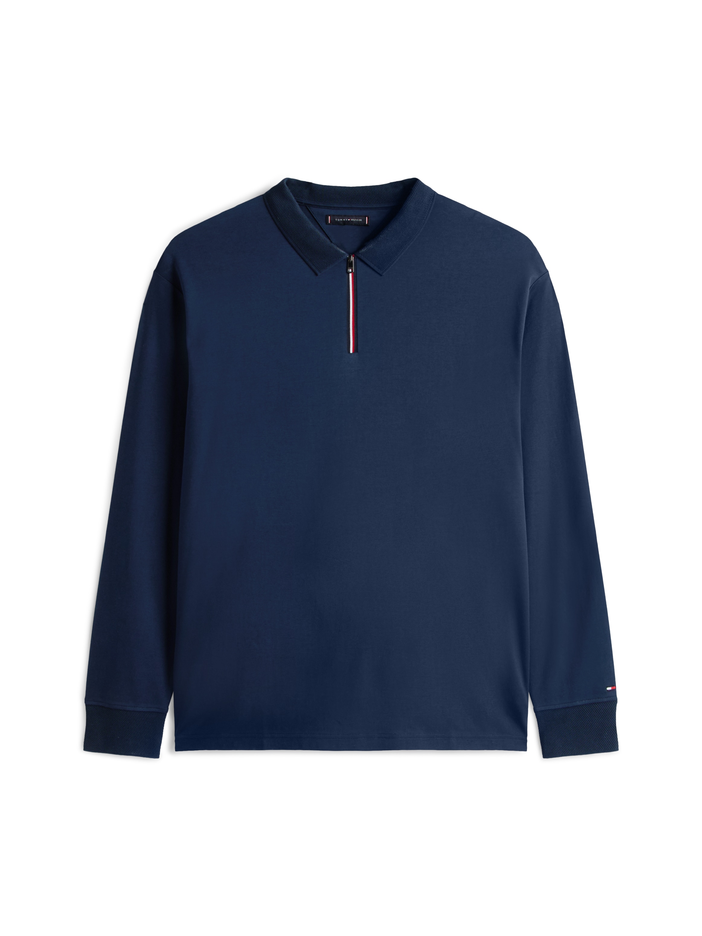 Tommy Hilfiger Big & Tall Polo à manches longues »ZIP INTERLOCK POLO« Grosse Grössen