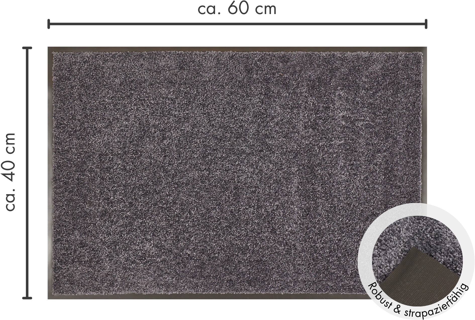 Andiamo Tapis de sol »Super Wash & Clean, Made in Belgium« Rectangulaire 7 mm Höhe Schmutzfangmatte, Uni Farben, rutschhemmend, waschbar