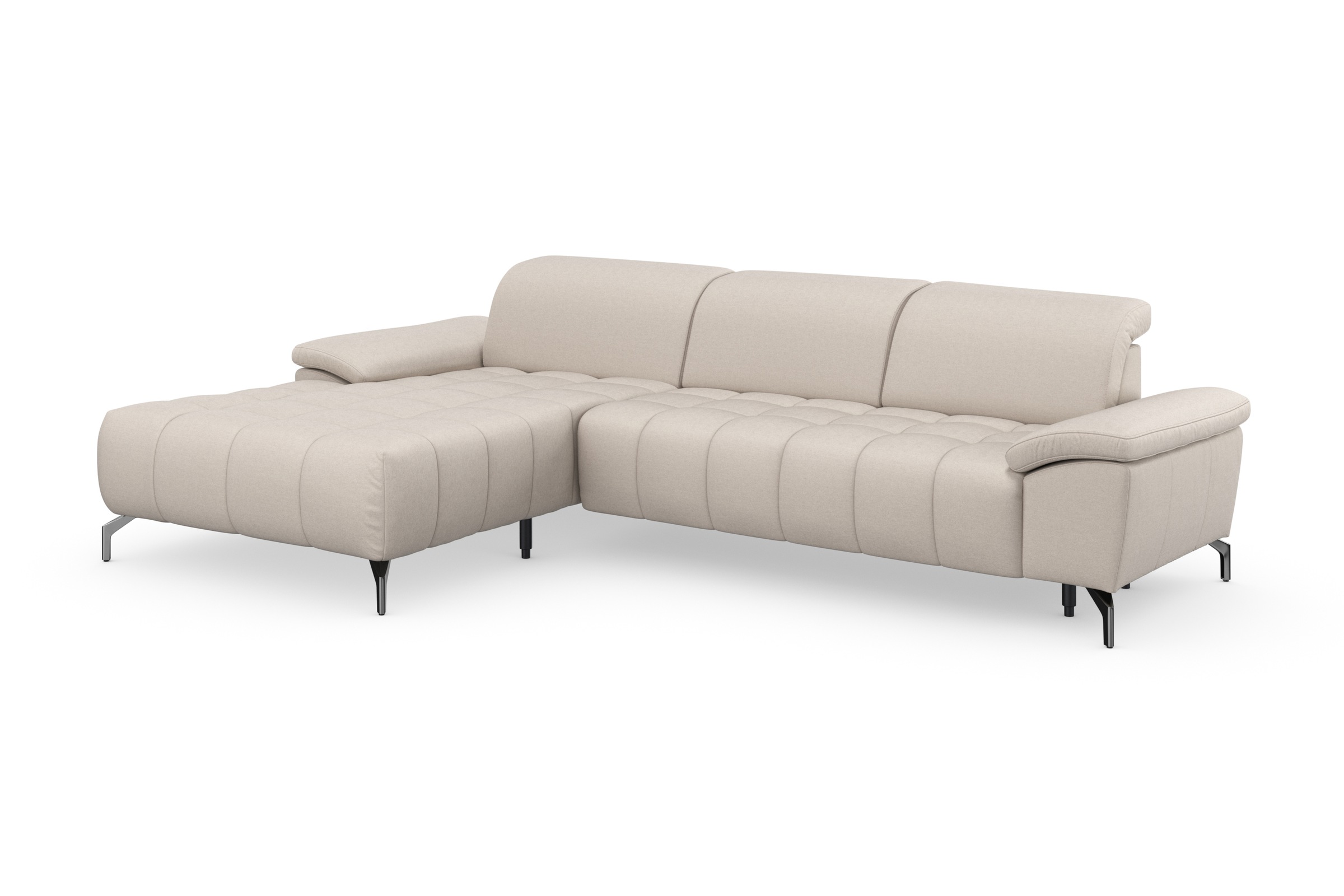 sit&more Ecksofa »Cool L-Form« wahlweise mit Kopfteilverstellung und Vorziehsitz, motorisch