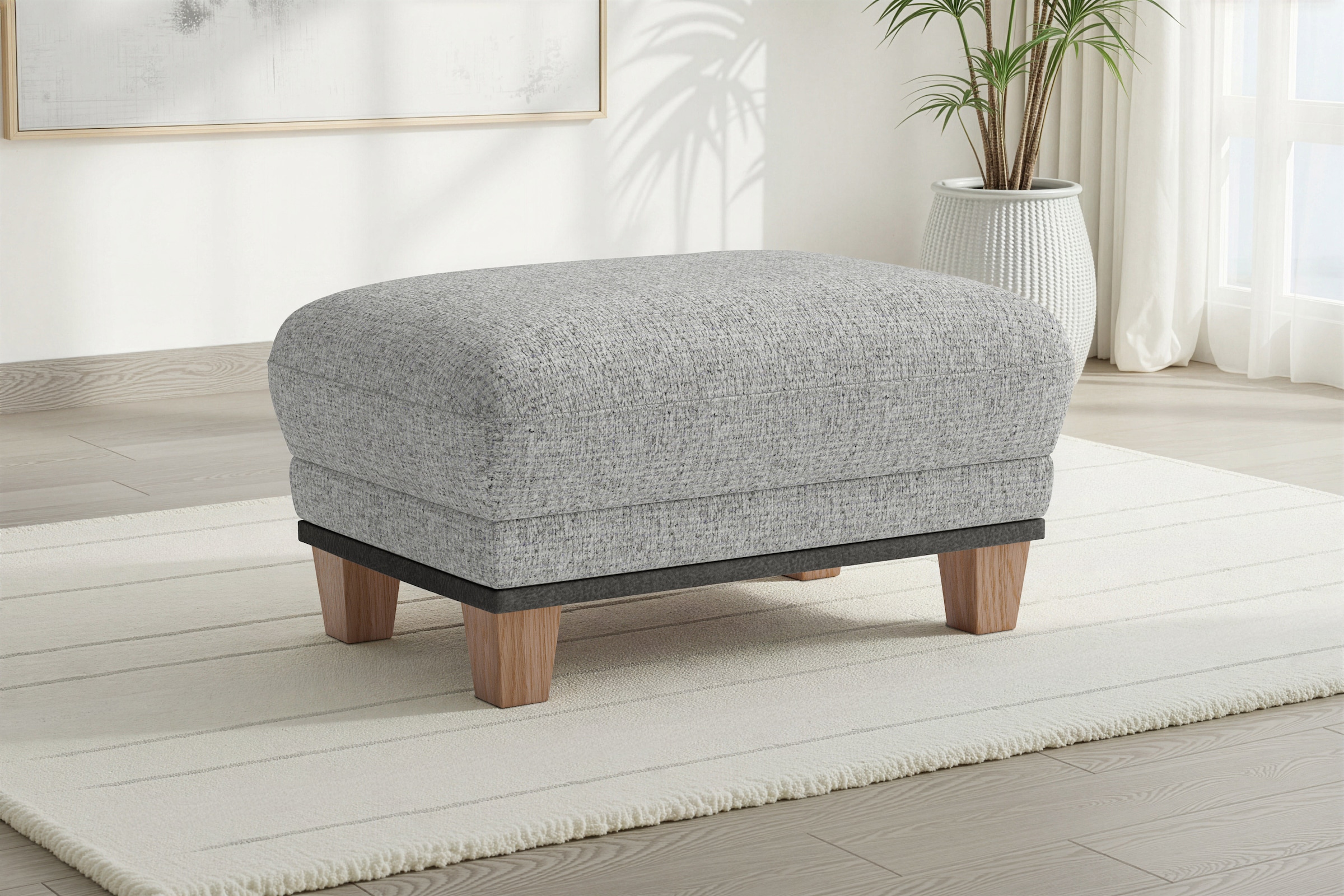 sit&more Polsterhocker »Concept« mit Buchefuss in drei Farben zur Auswahl