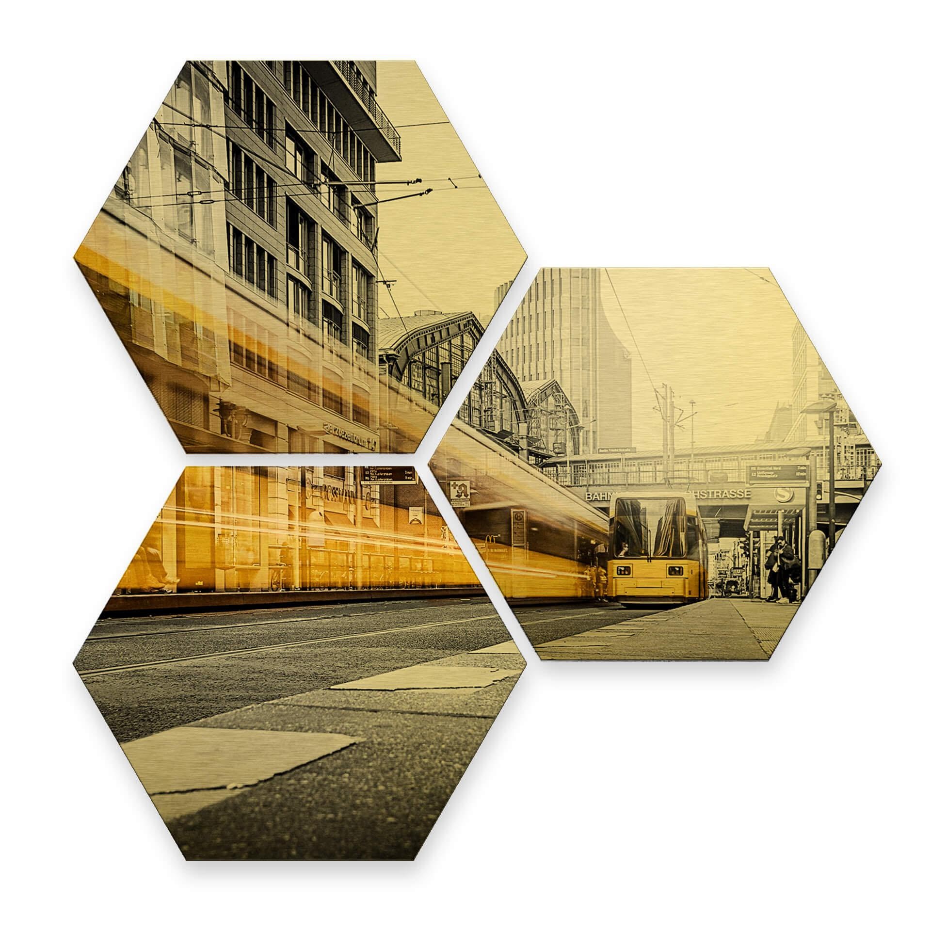 Image of Wall-Art Alu-Dibond-Druck »Berlin Friedrichstrasse«, (Set), Masse (B/H): 35/30 cm bei Ackermann Versand Schweiz