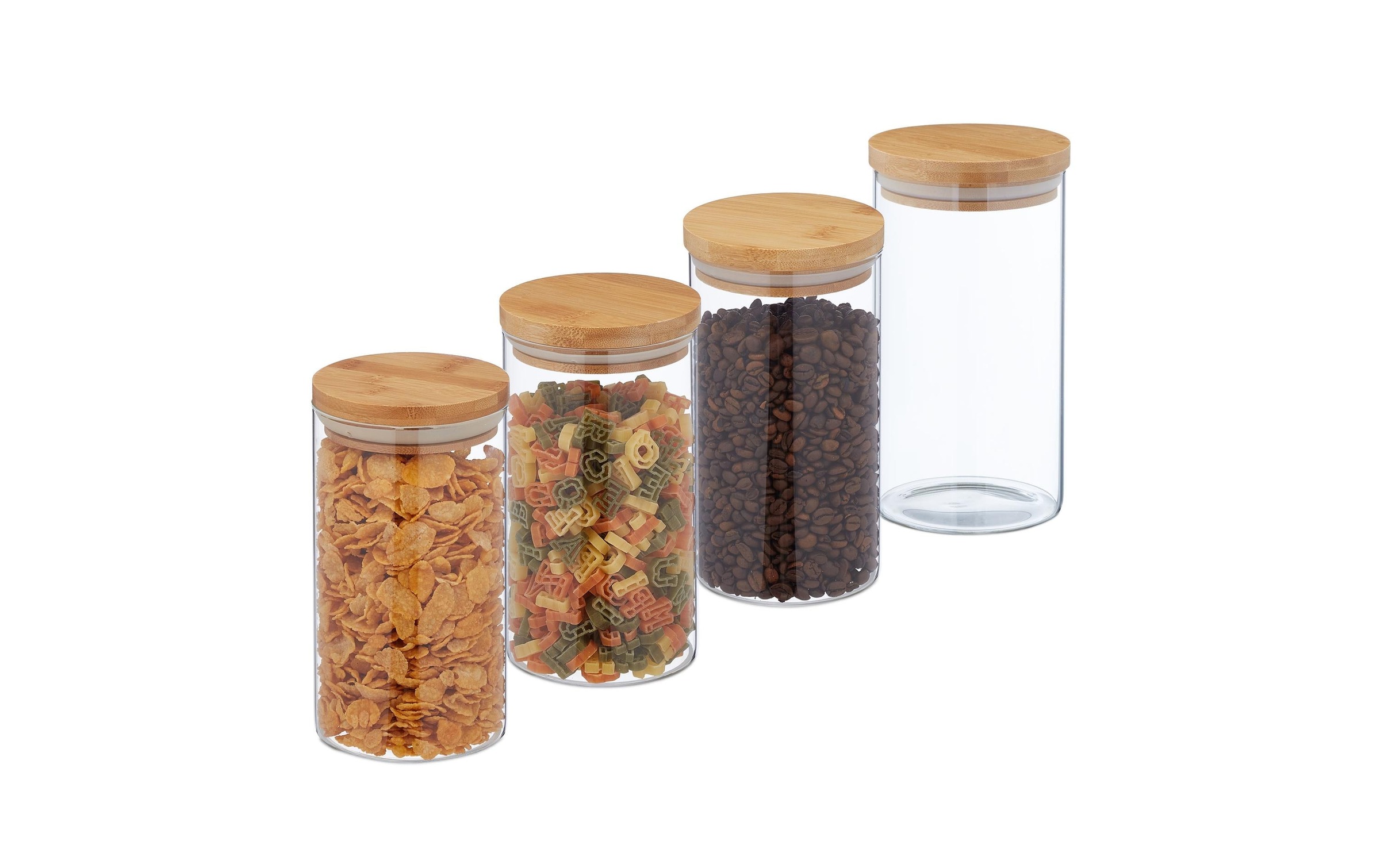relaxdays Bocal à provisions »1 l« compatible lave-vaisselle