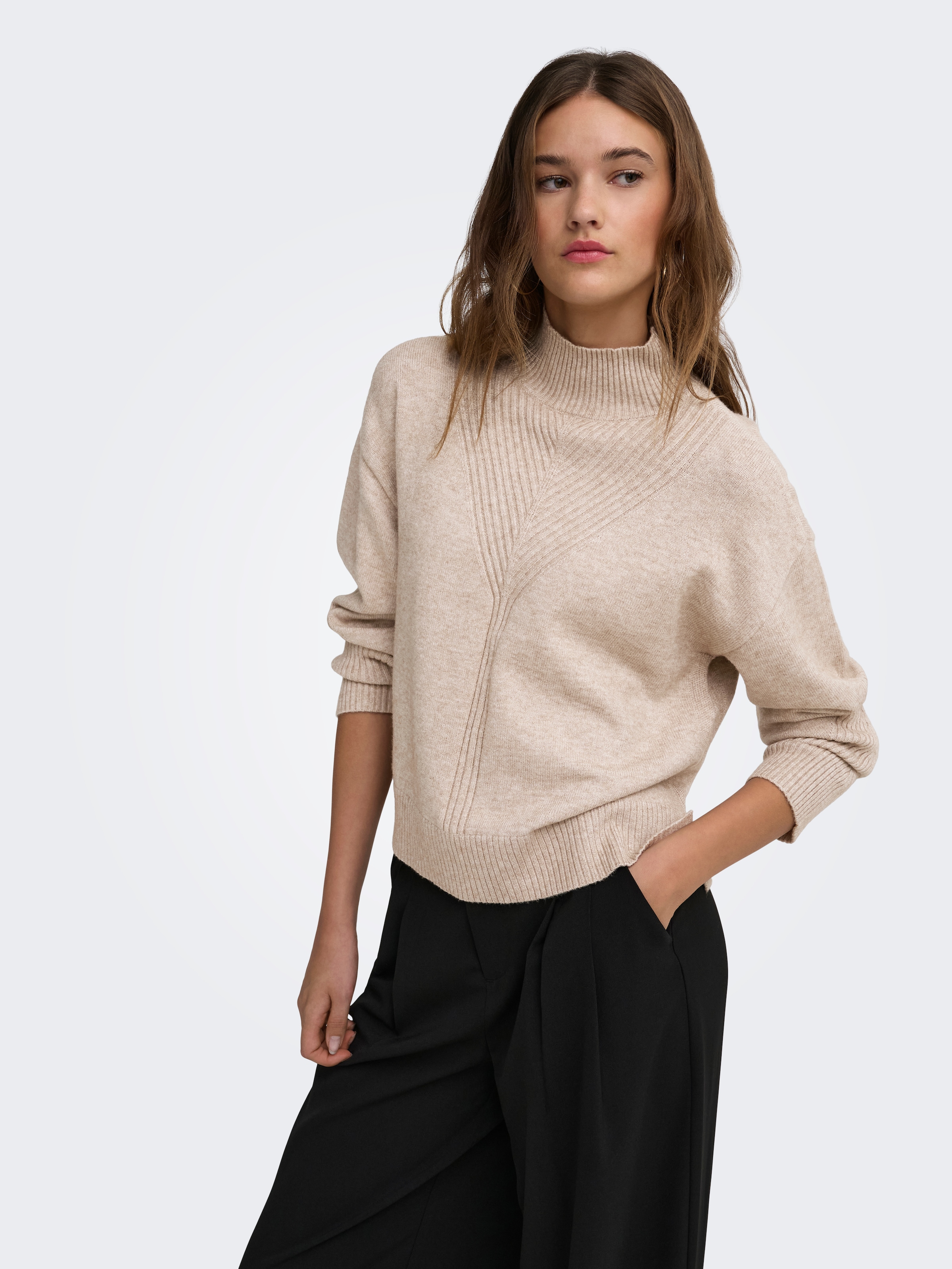 Image of ONLY Stehkragenpullover "ONLPRINCESS LS HIGHNECK KNT" Viskosemischung