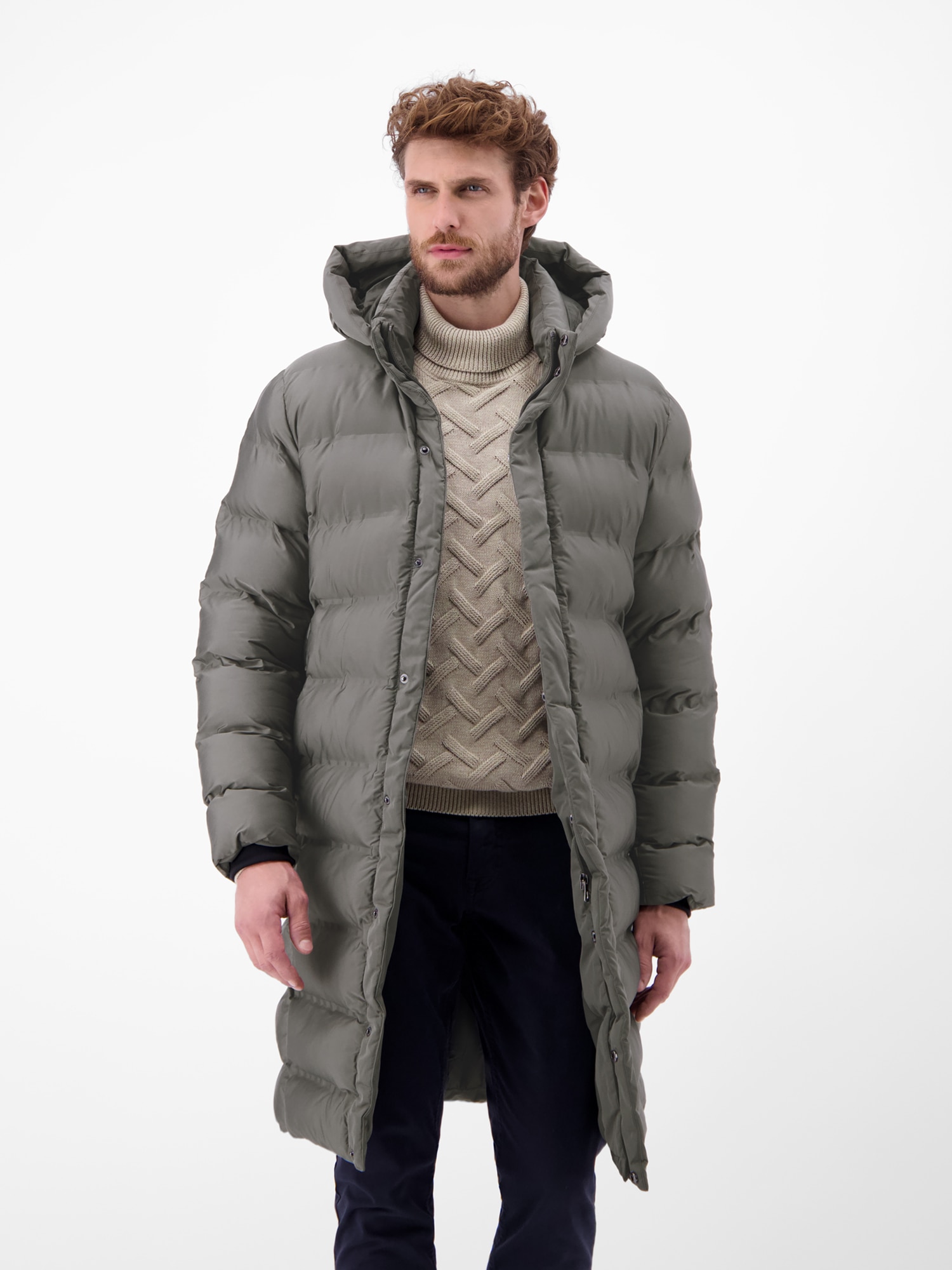 LERROS Wintermantel »LERROS Herren Stepp-Parka mit abnehmbarer Kapuze« Keine Angabe