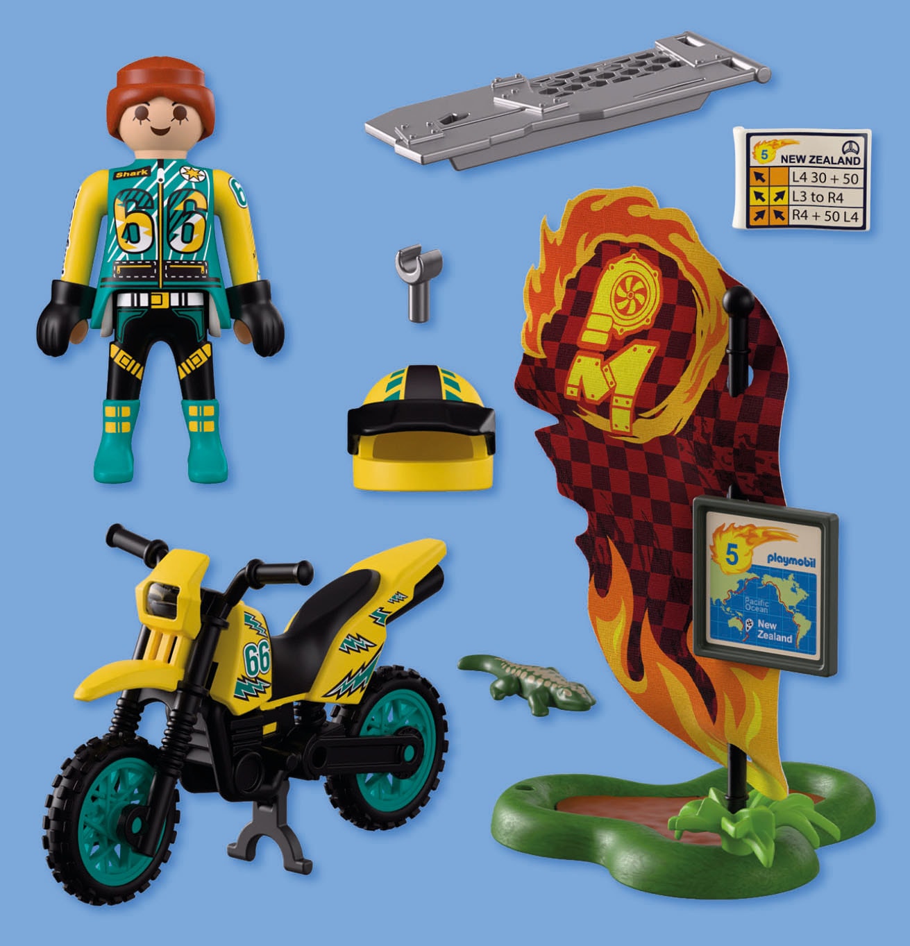 Playmobil® Konstruktions-Spielset »Offroad Motorrad (72065), City Action« Made in Europe