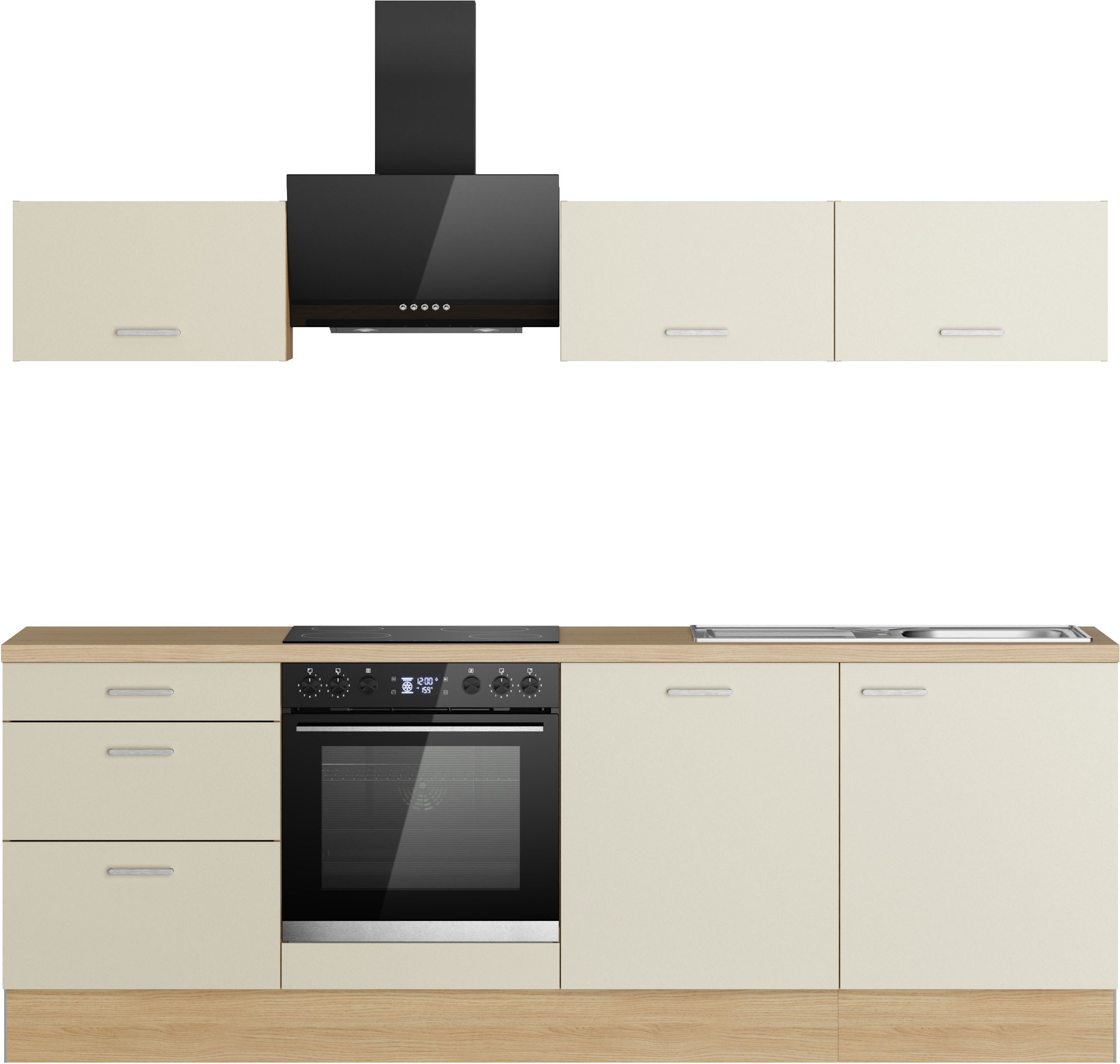 Image of KOCHSTATION Küchenzeile "KS-Sion Breite 240 cm" Neue Technik: OPTIsnap, wahlw. m.HANSEATIC-E-Geräten u.Stand Alone