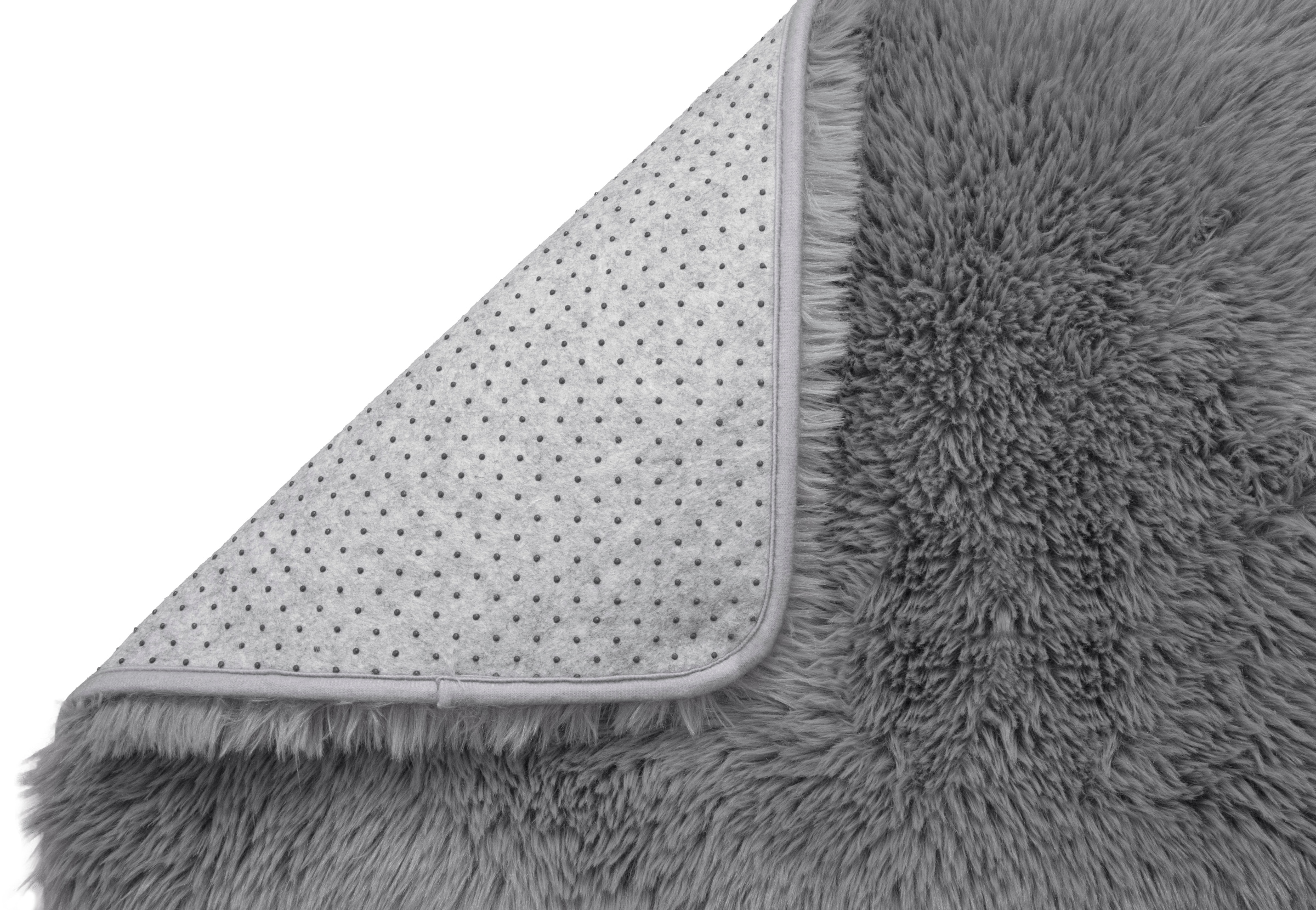 my home Hochflor-Teppich »Silky, besonders weich und kuschelig, sehr dichte Qualität«, rechteckig, 33 mm Höhe, rutschhemmend beschichtet, waschbar, uni, Wohnzimmer, Schlafzimmer