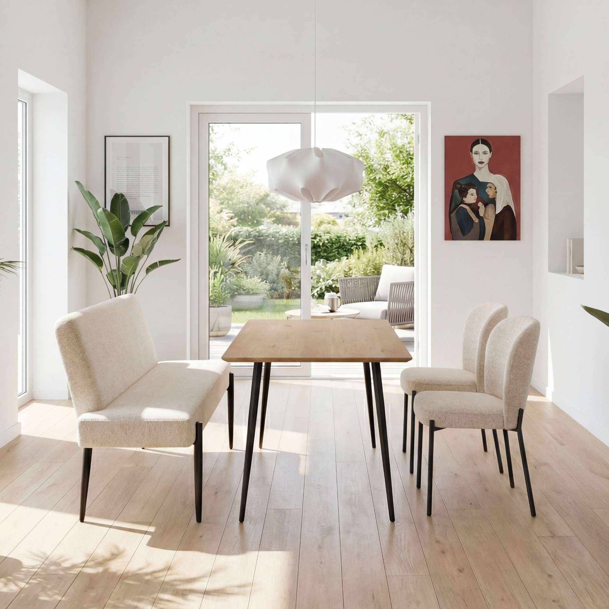 GOODproduct Essbank »Frida« Federkern, pflegeleichtem Velours oder Webstoff Bezug, Breite 160 cm
