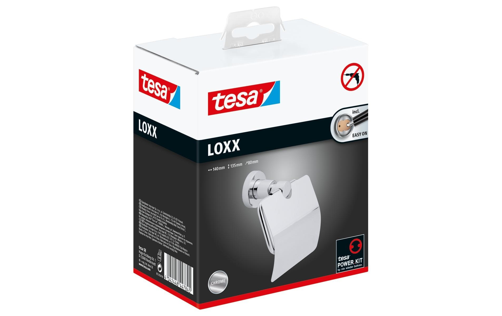 tesa Toilettenpapierhalter »Loxx mit Deckel«